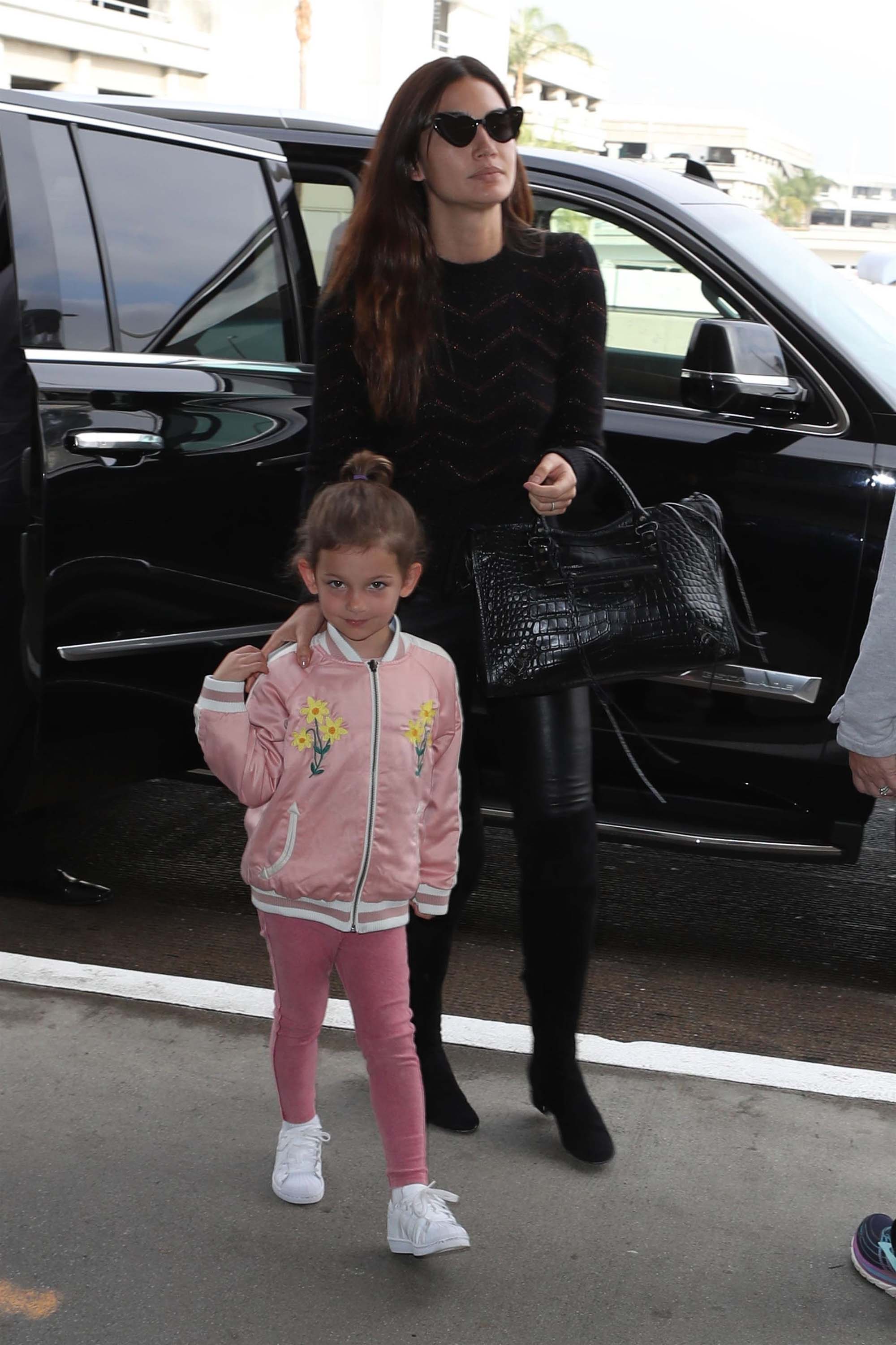 Lily Aldridge spotted at LAX Airport