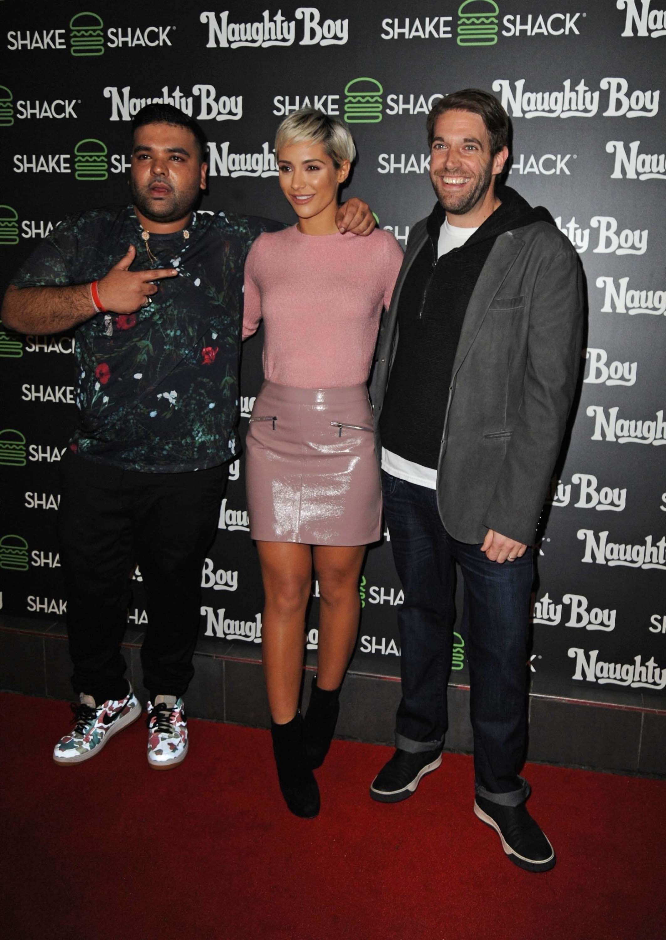 Frankie Bridge attends Naughty Boy x Shake Shack Burger