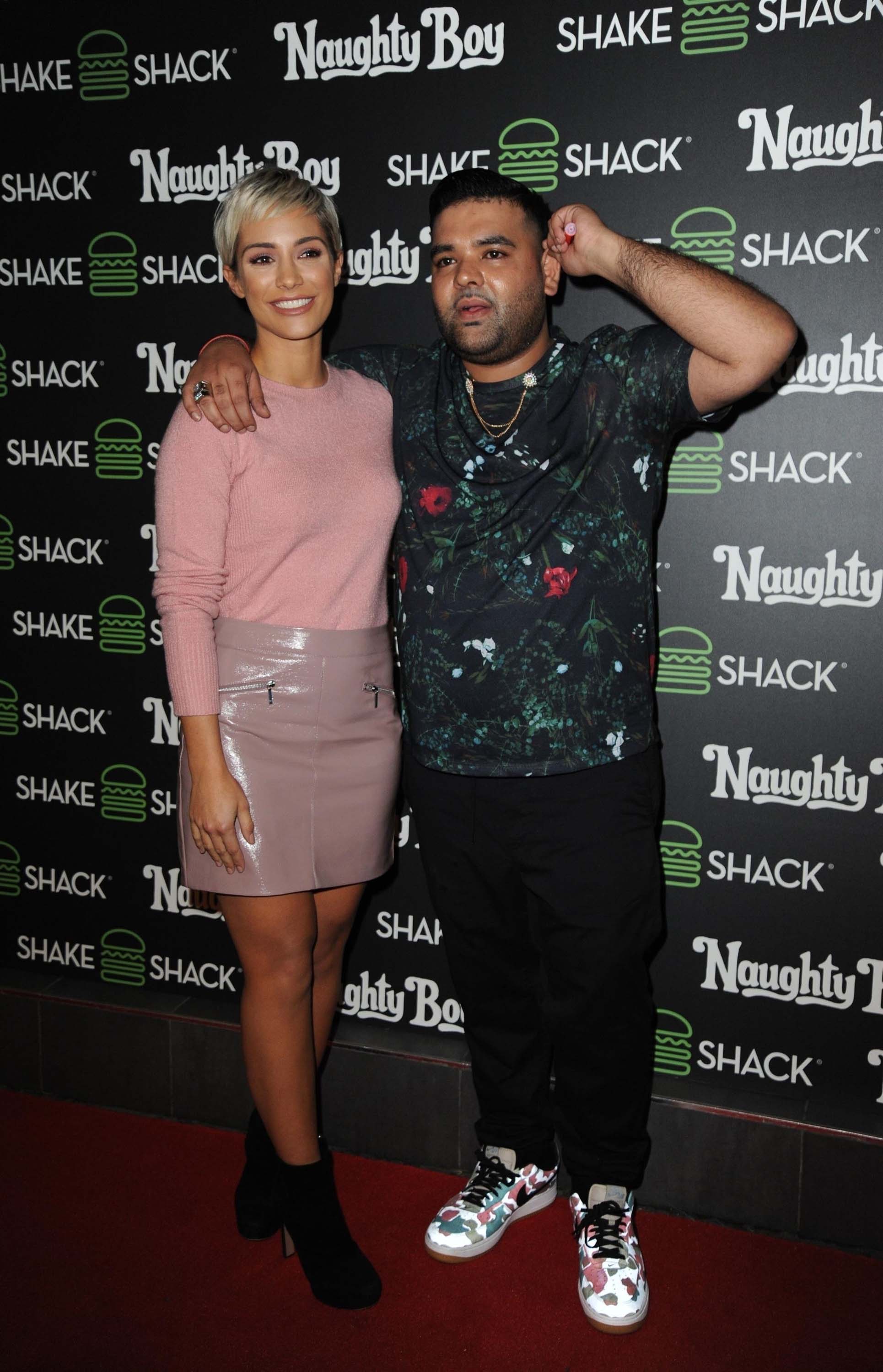 Frankie Bridge attends Naughty Boy x Shake Shack Burger