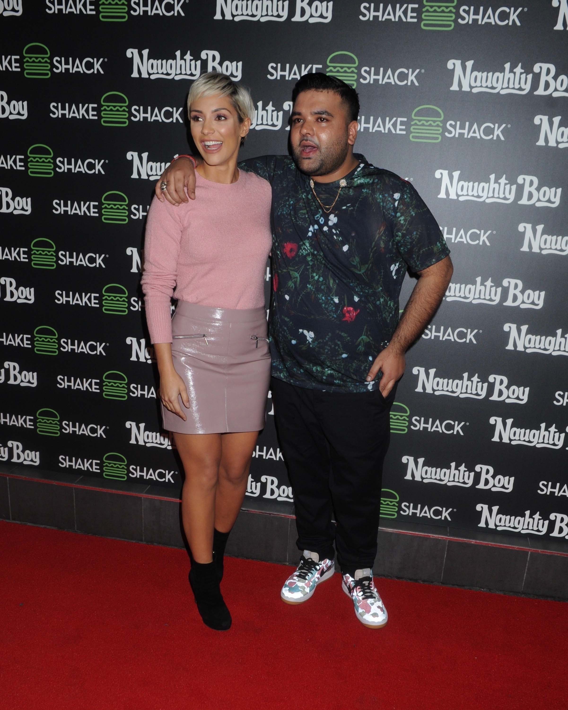 Frankie Bridge attends Naughty Boy x Shake Shack Burger