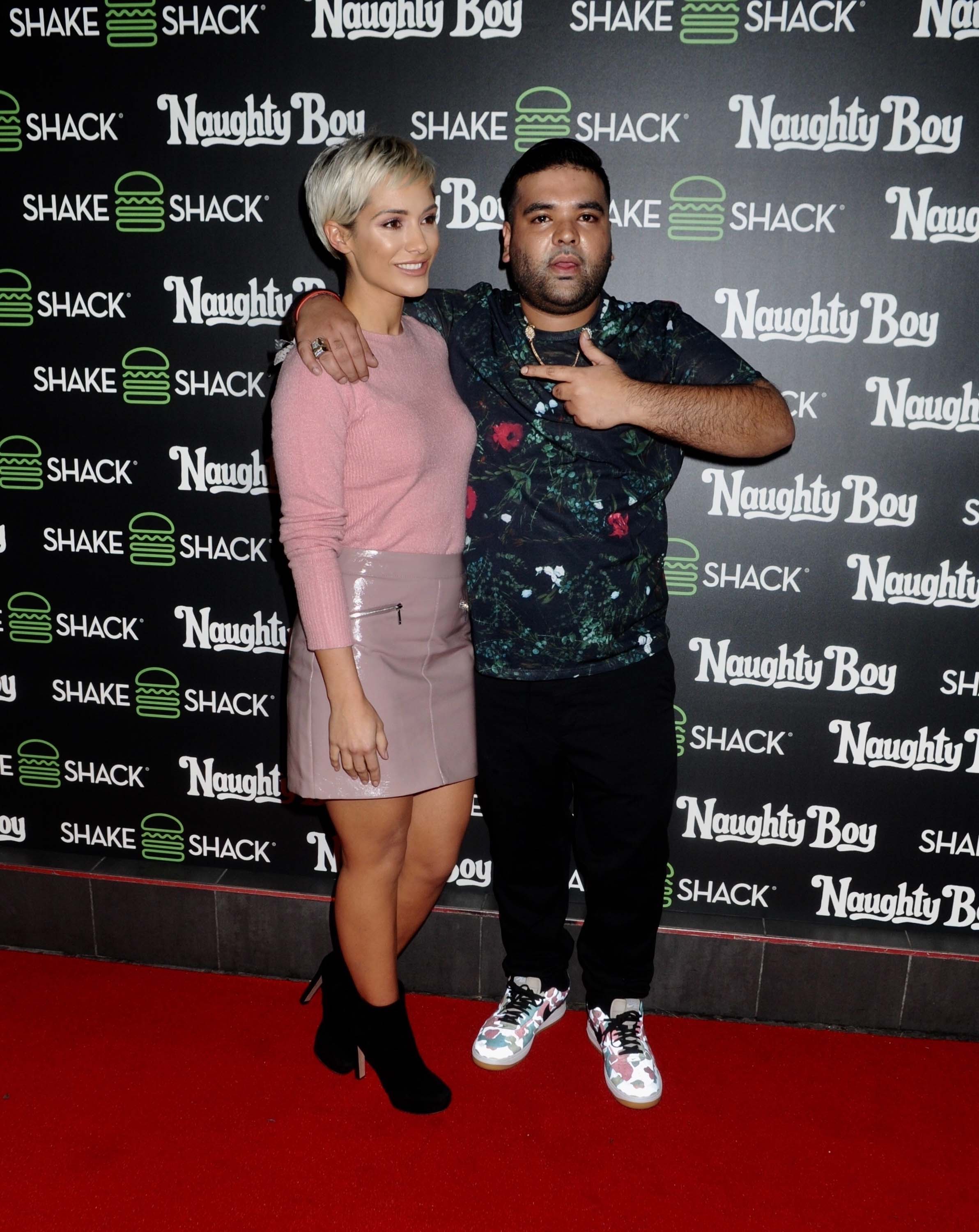 Frankie Bridge attends Naughty Boy x Shake Shack Burger