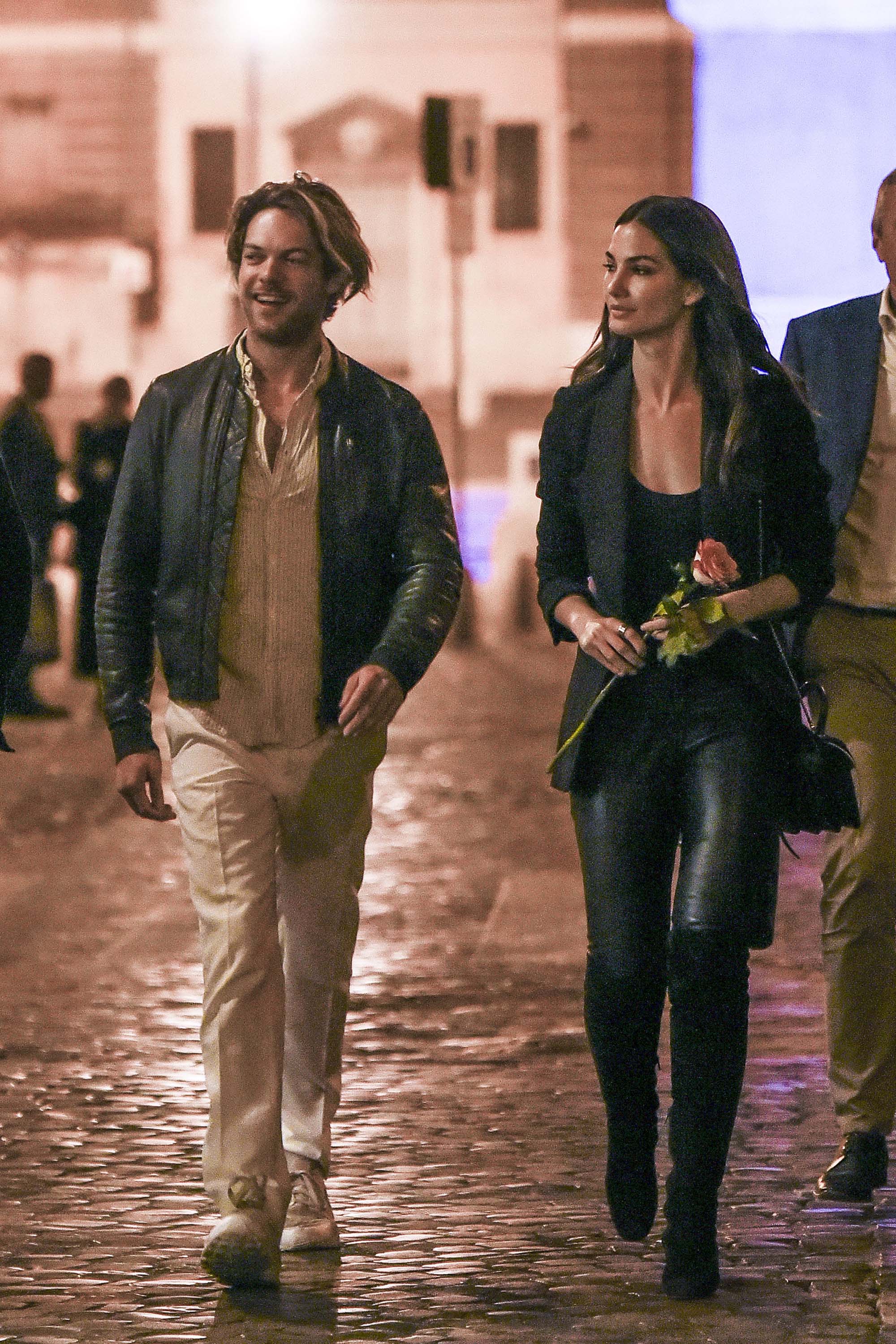 Lily Aldridge out in Rome