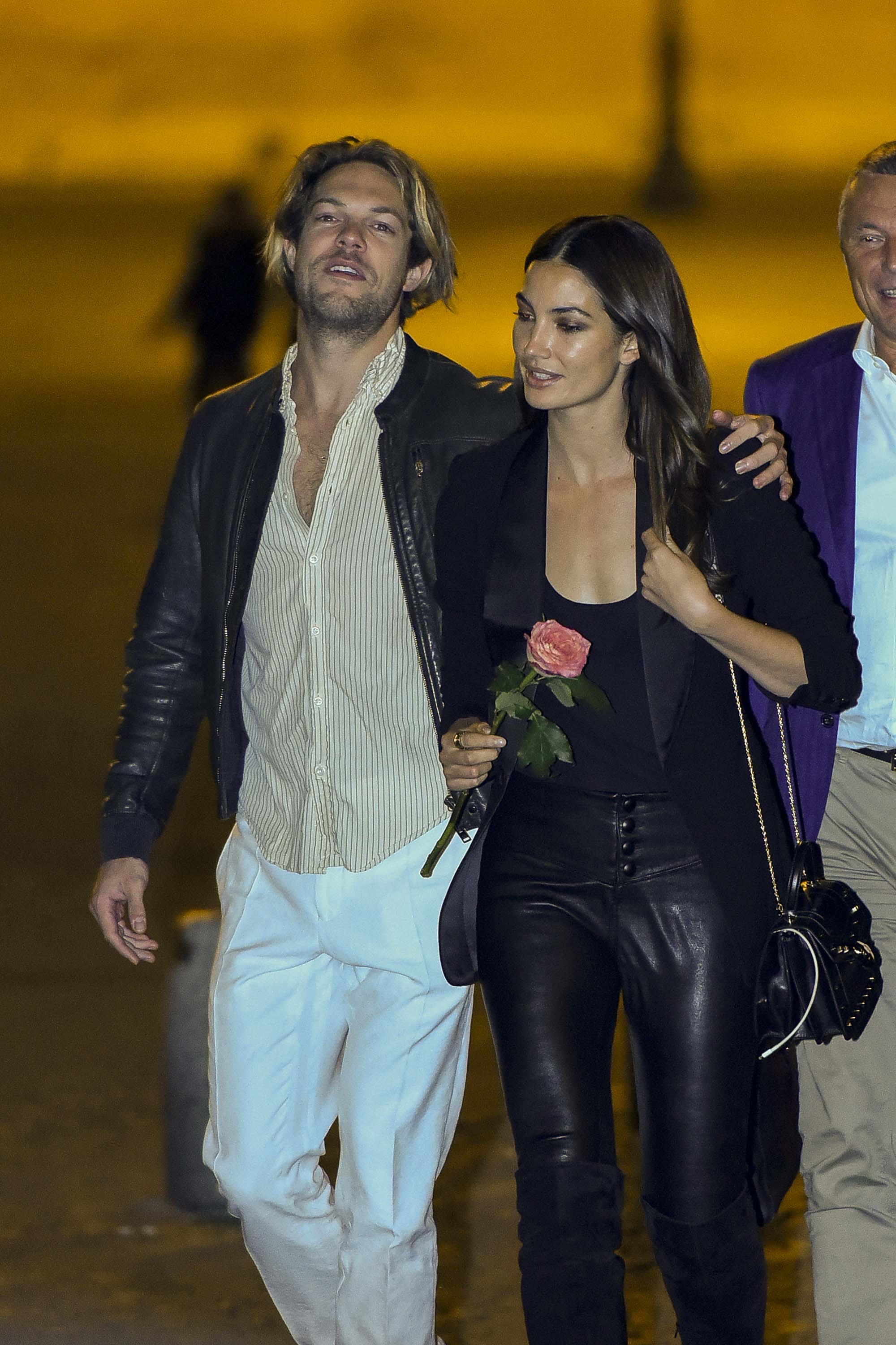 Lily Aldridge out in Rome