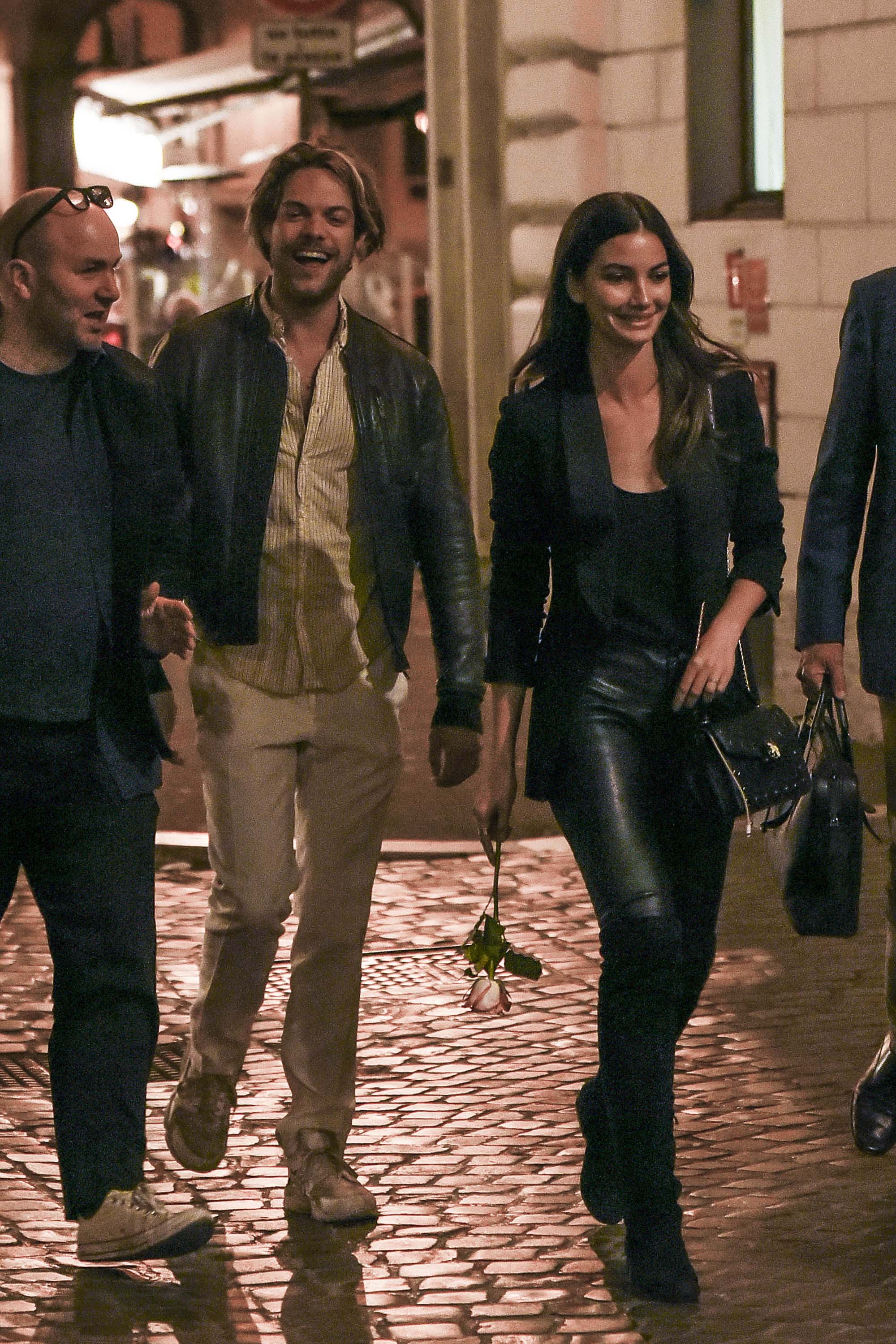 Lily Aldridge out in Rome