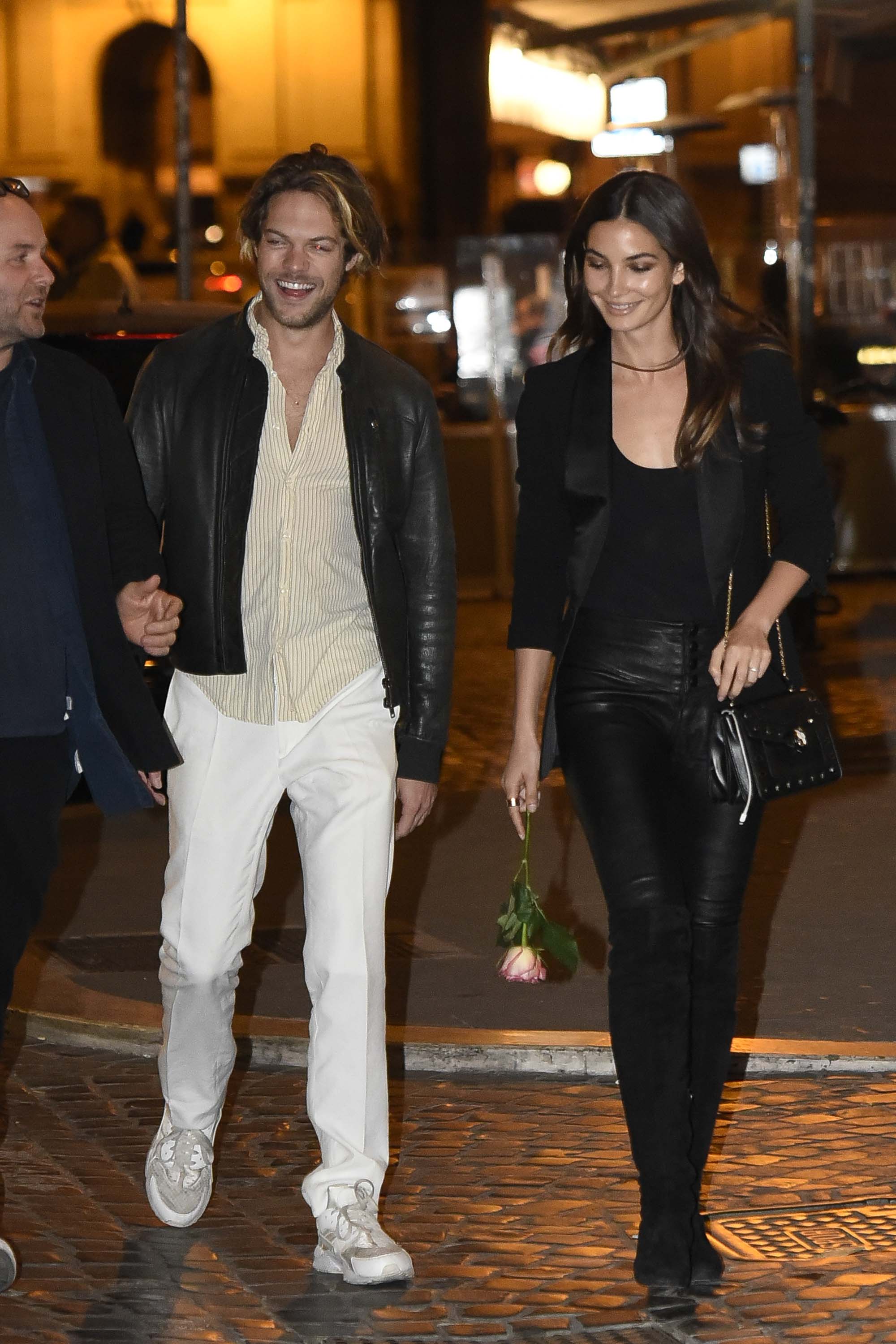 Lily Aldridge out in Rome