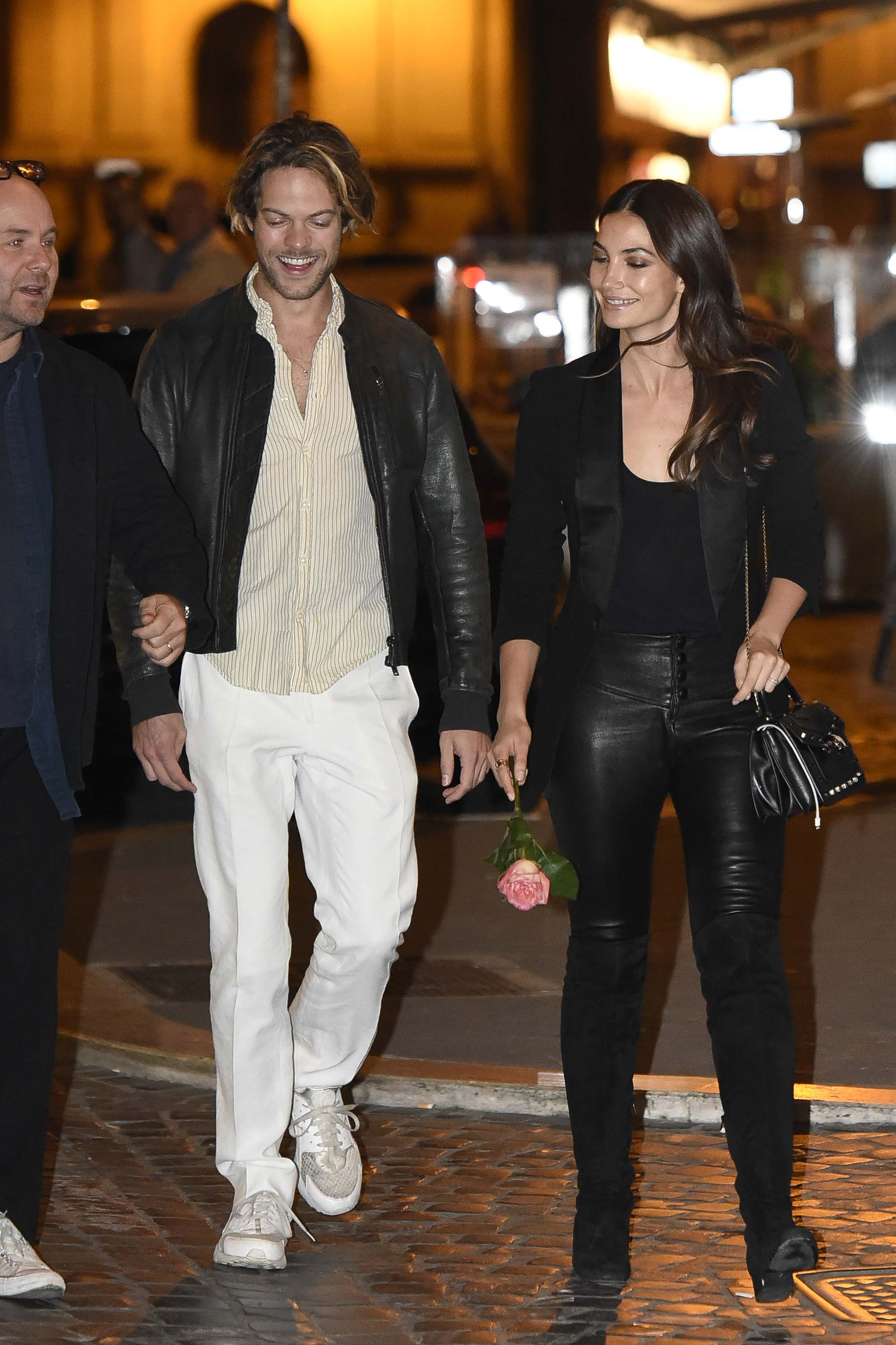 Lily Aldridge out in Rome