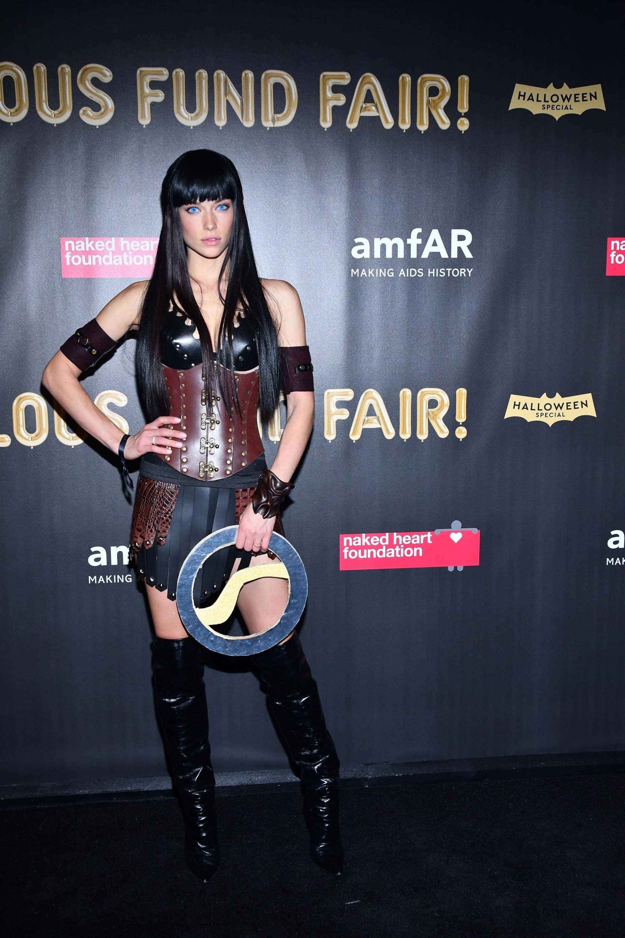 Hanna Ferguson attends amfAR’s Fabuous Fun Fair