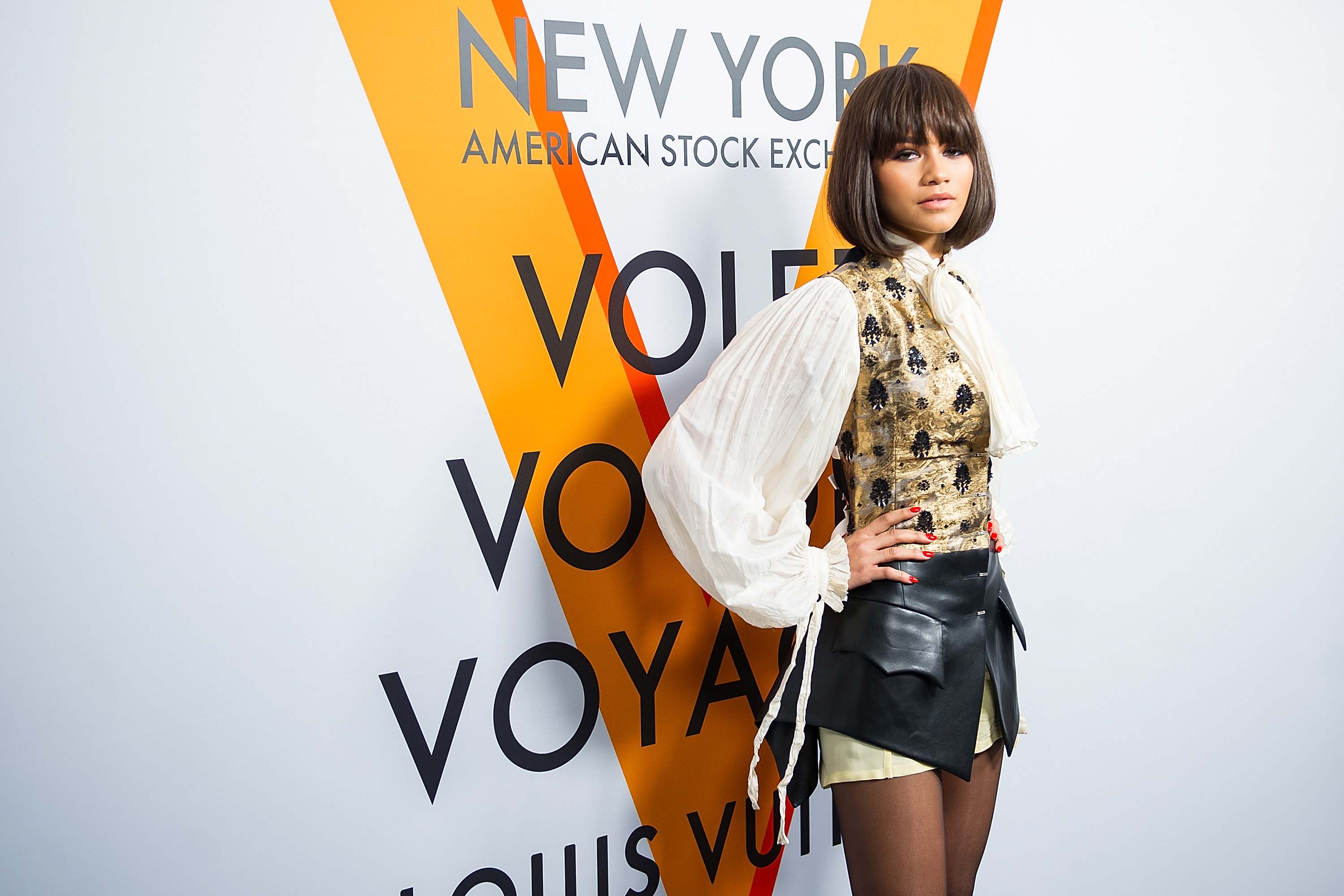 Zendaya attends Louis Vuitton Volez, Voguez, Voyagez exhibition opening