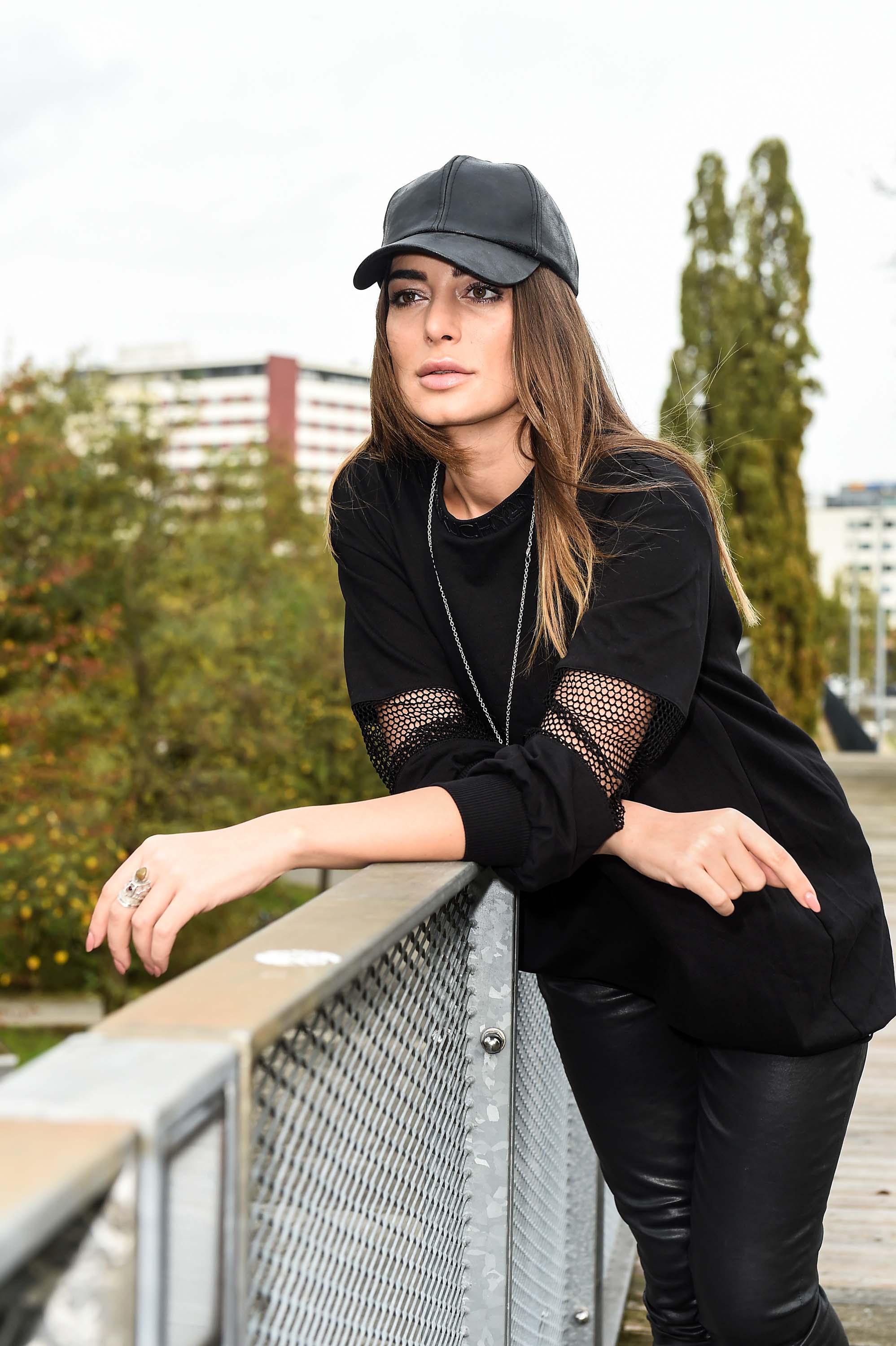 Iveta Mukuchyan at a photoshooting at the Tempodrom