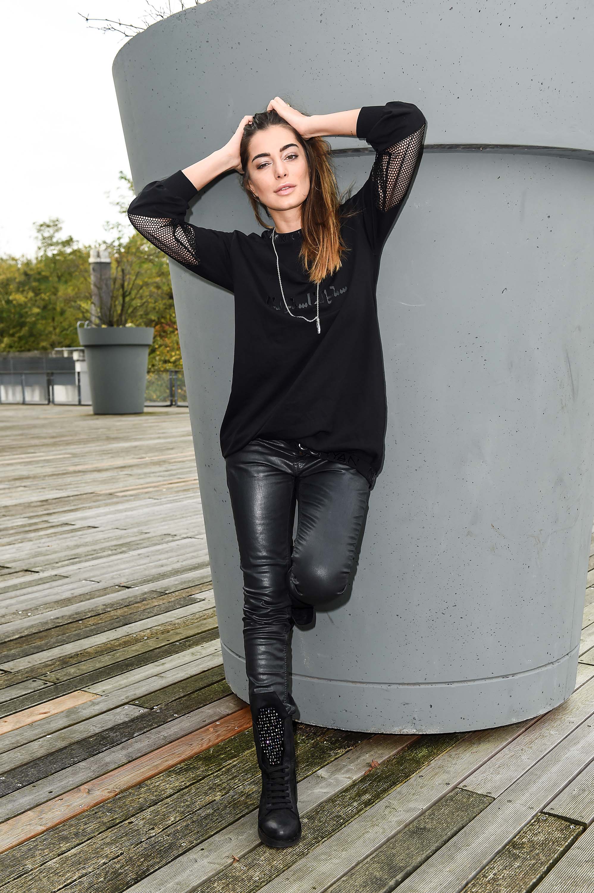 Iveta Mukuchyan at a photoshooting at the Tempodrom