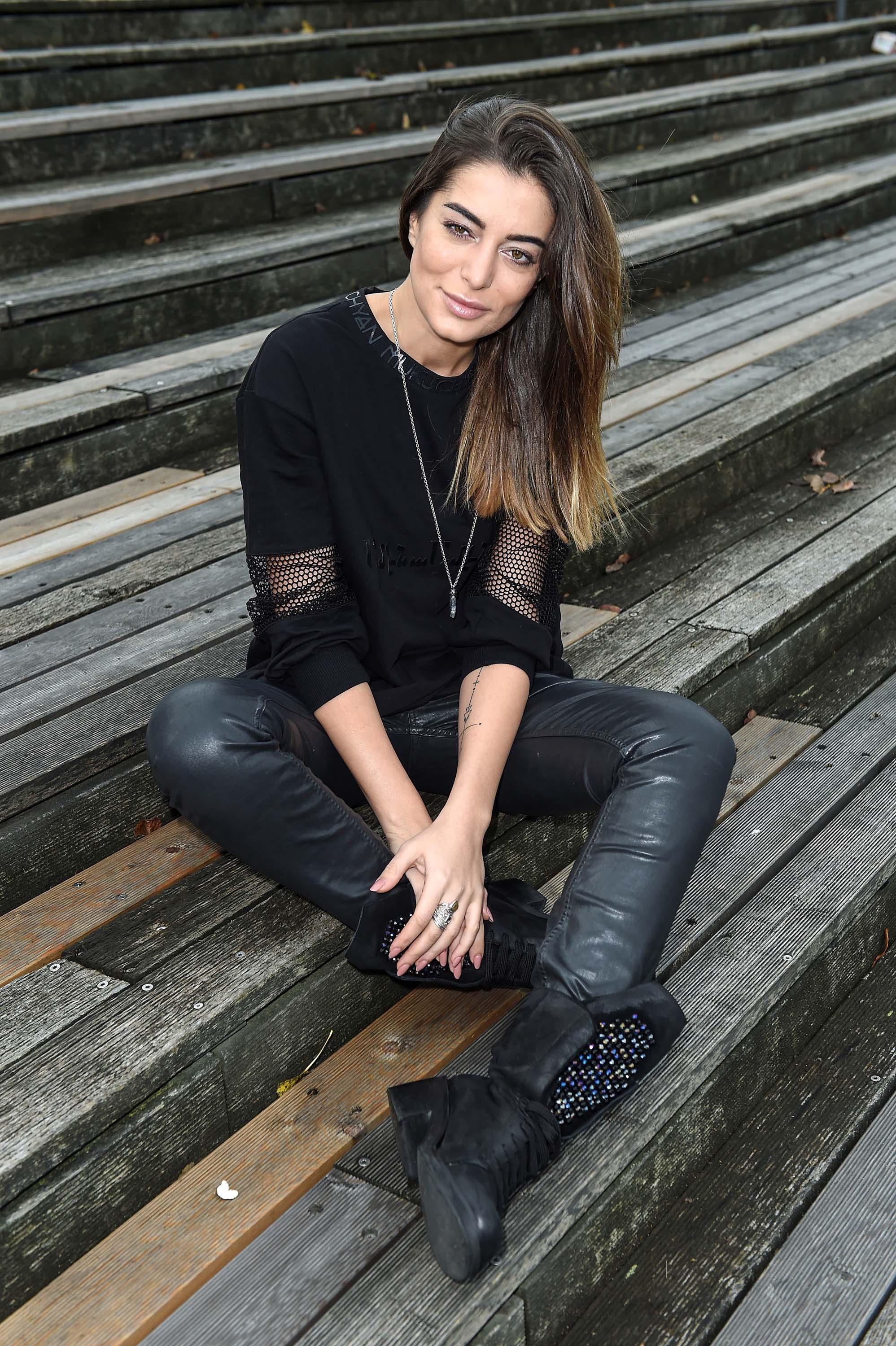 Iveta Mukuchyan at a photoshooting at the Tempodrom