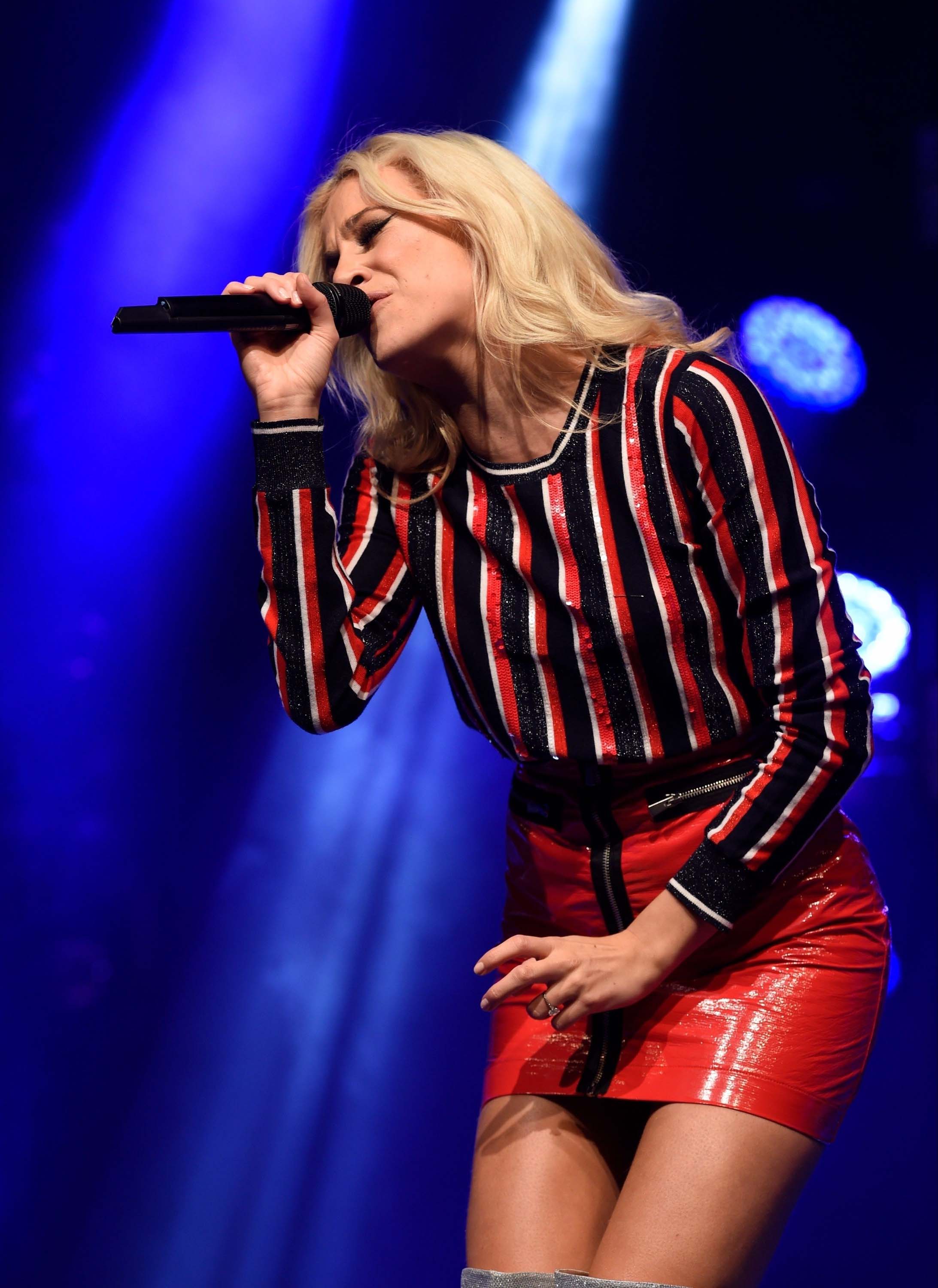 Pixie Lott performs at Xmas Switch On