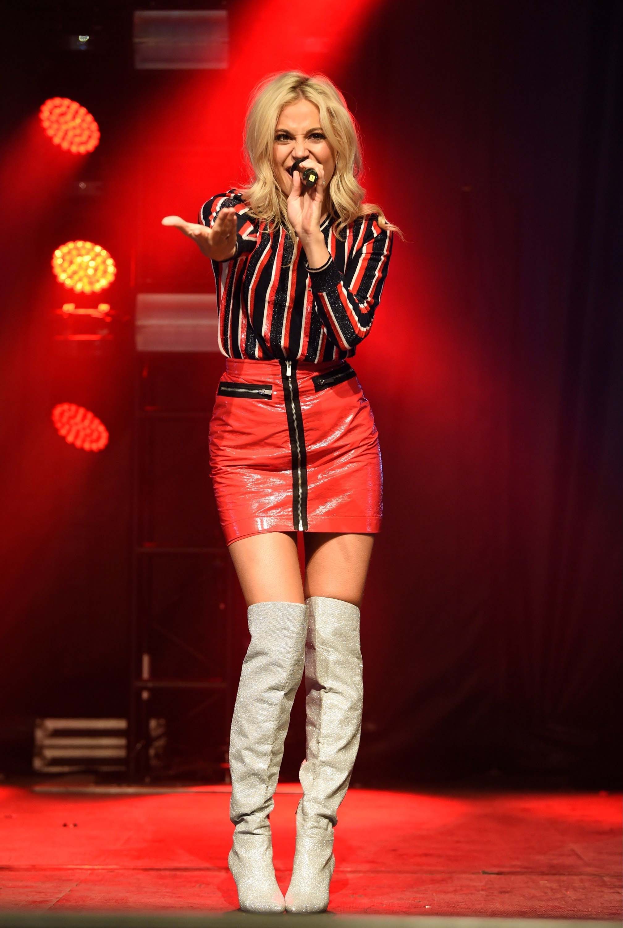 Pixie Lott performs at Xmas Switch On