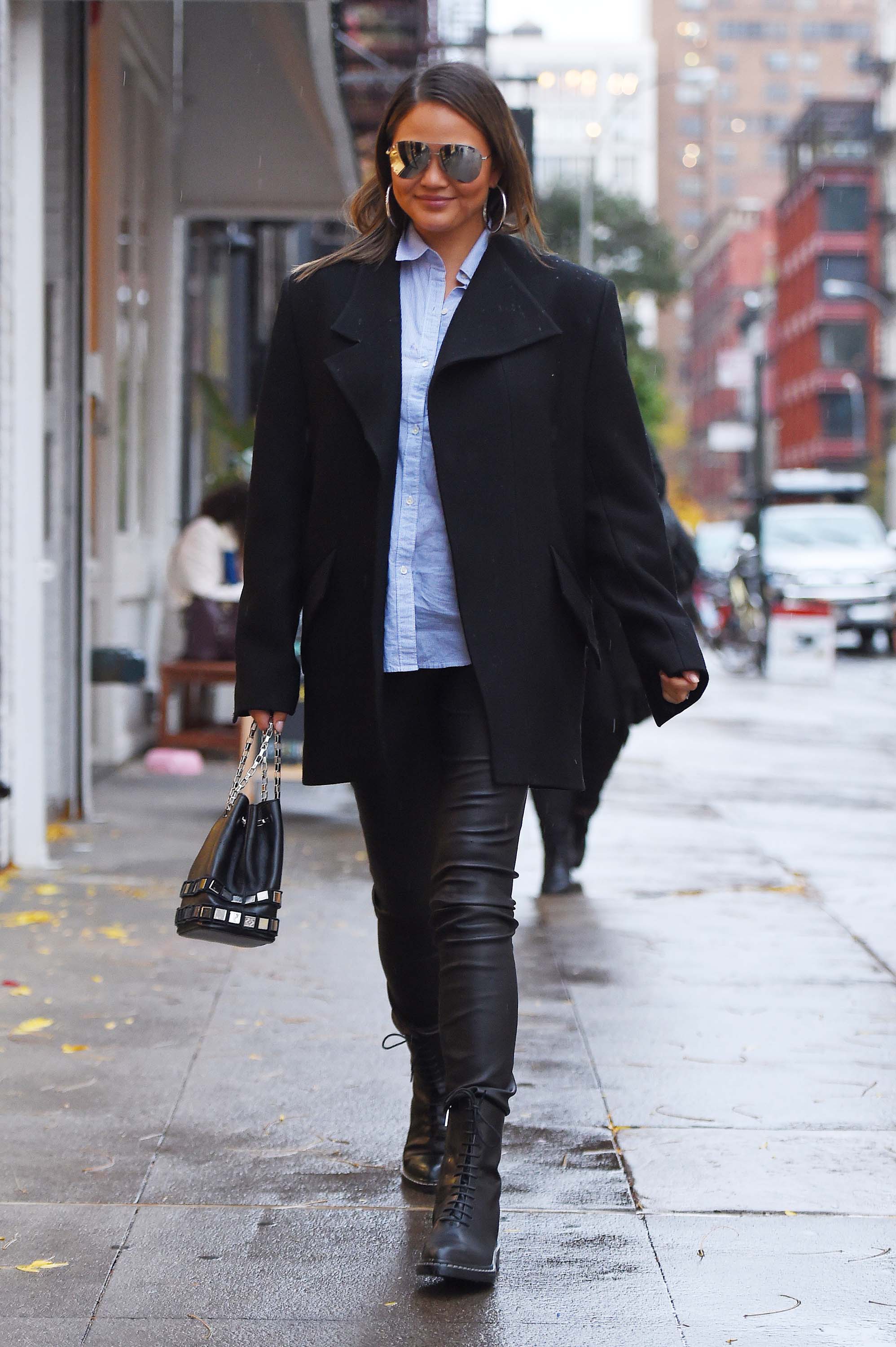 Chrissy Teigen out in New York