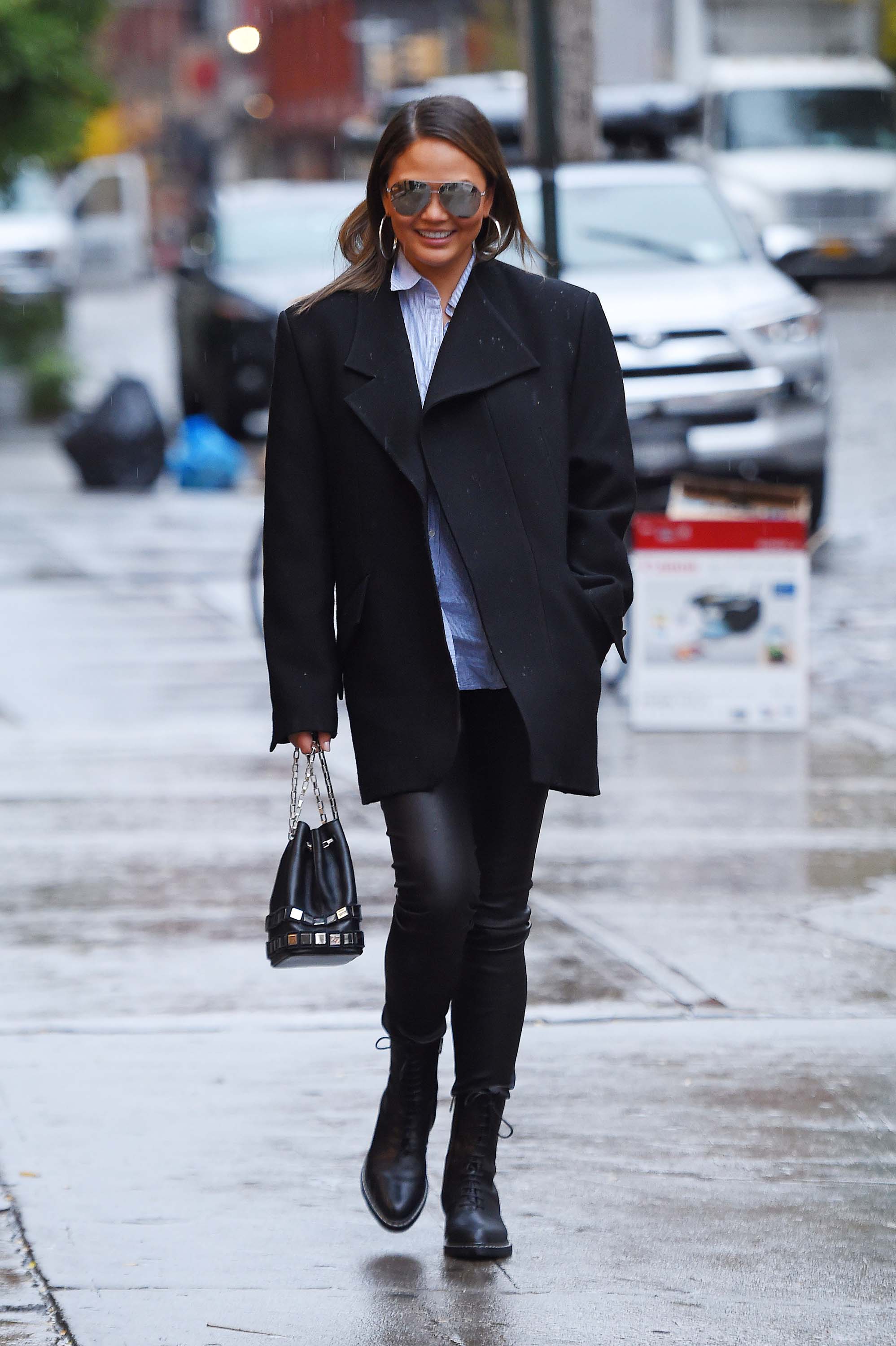 Chrissy Teigen out in New York