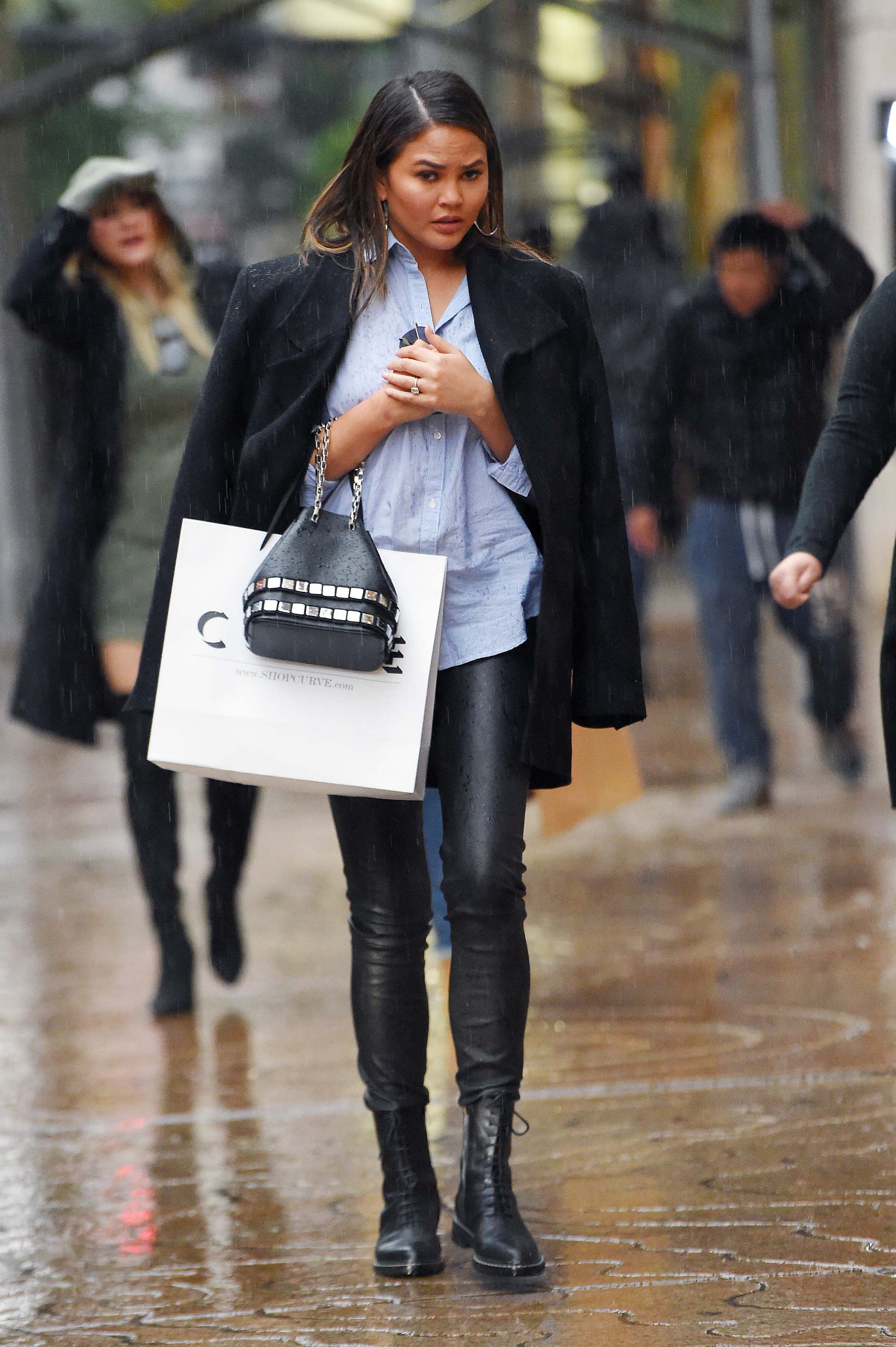 Chrissy Teigen out in New York