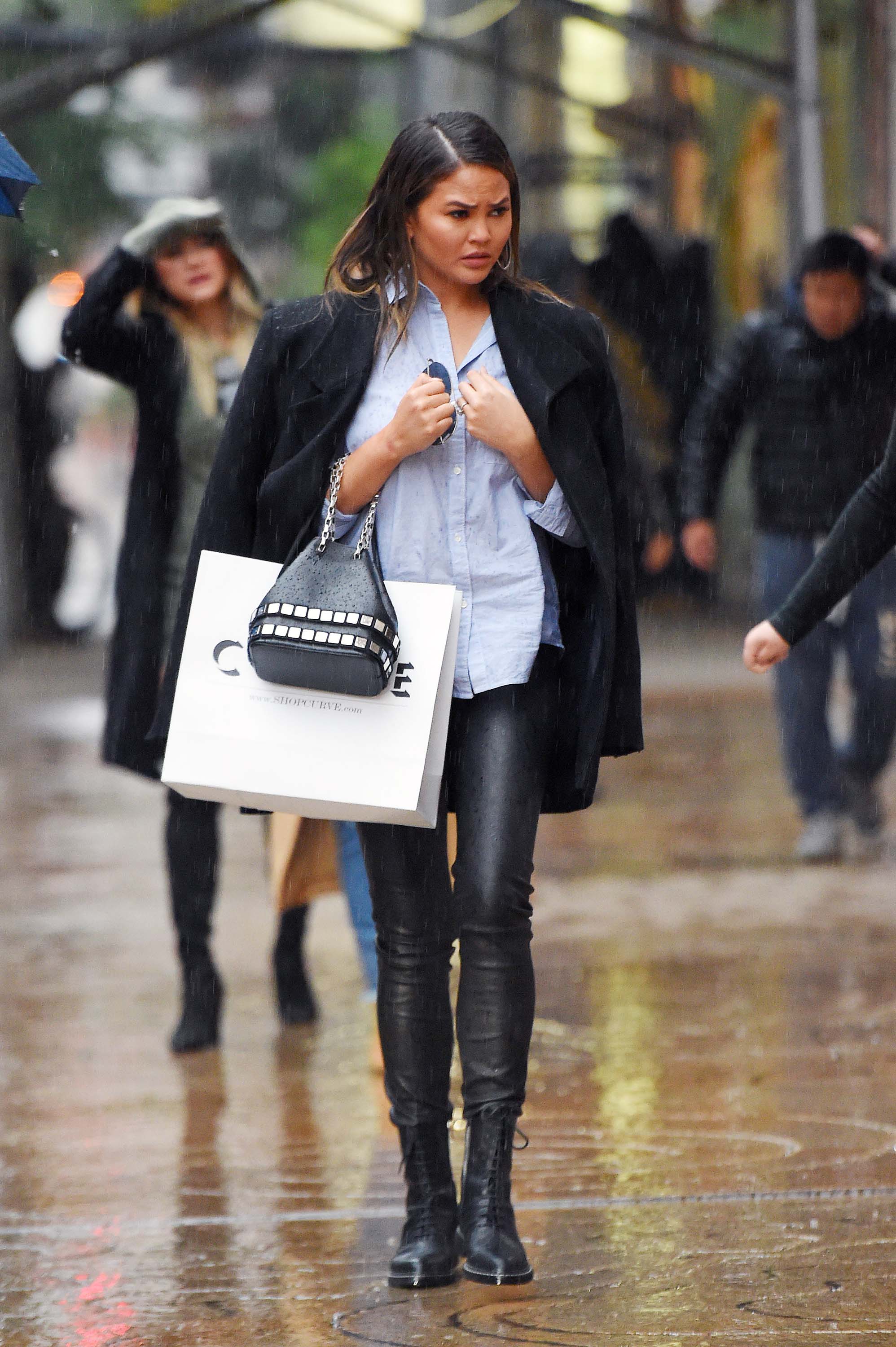 Chrissy Teigen out in New York