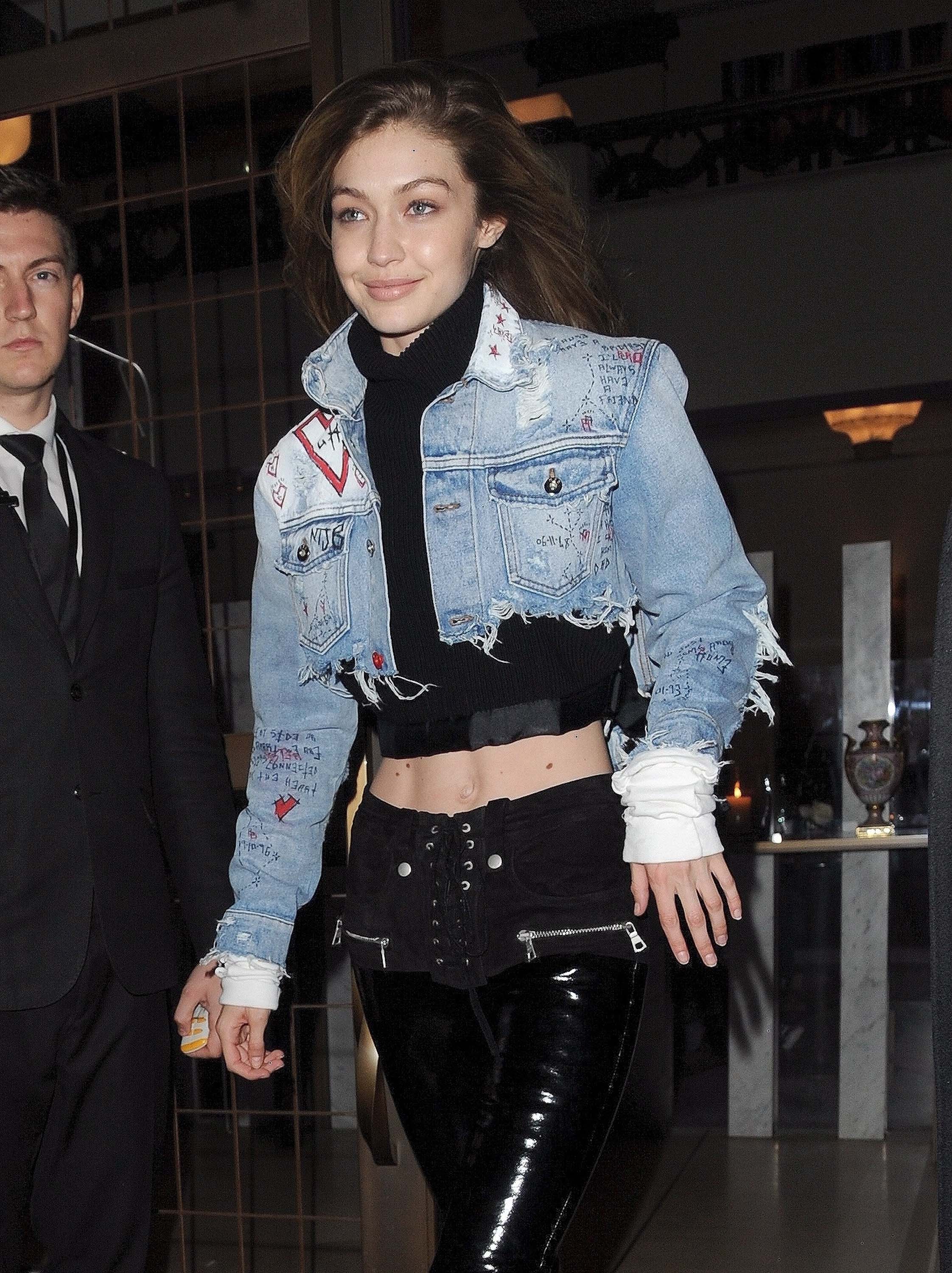 Gigi Hadid leaving her hotel to go to the airport