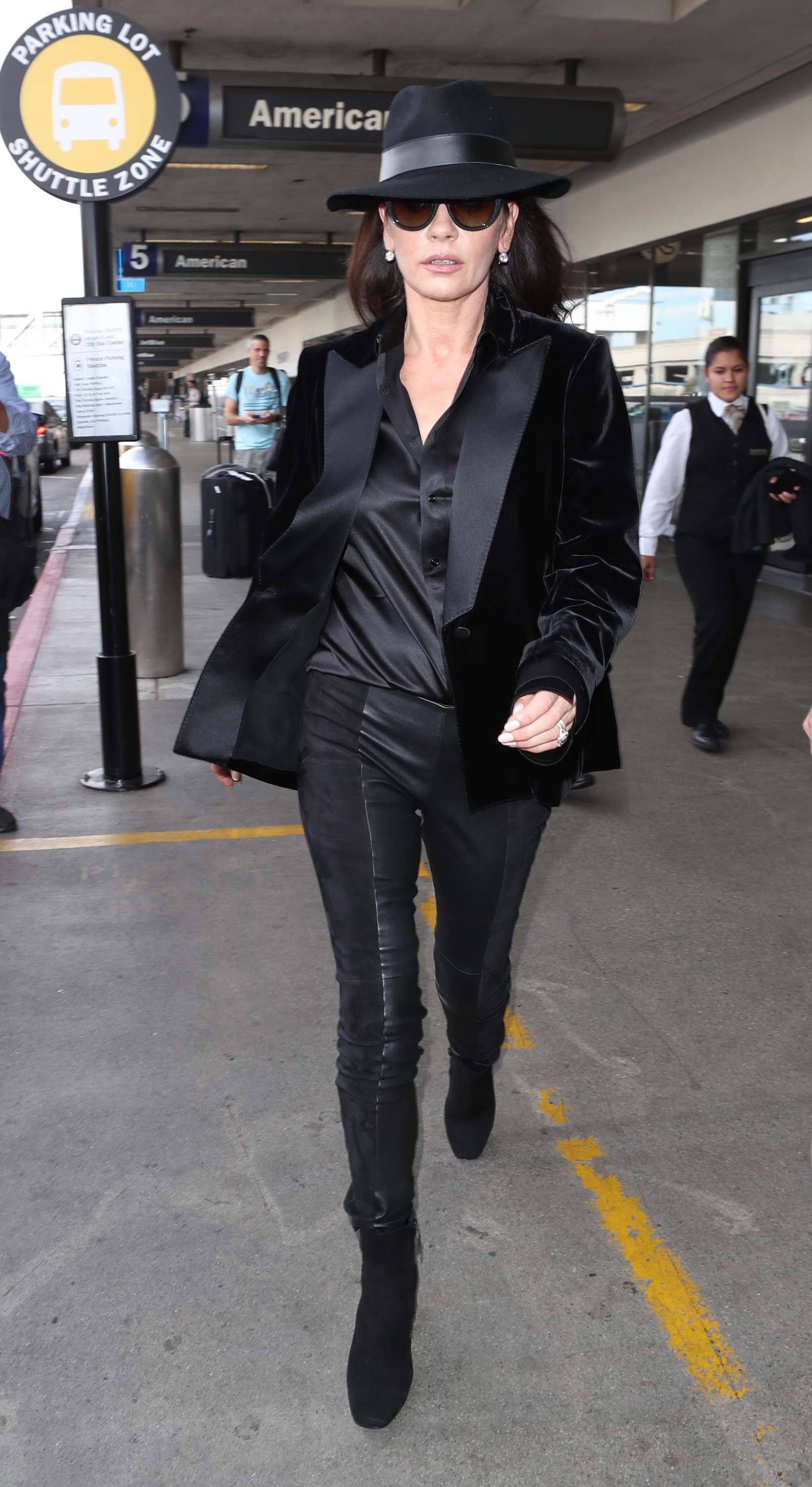 Catherine Zeta Jones at LAX