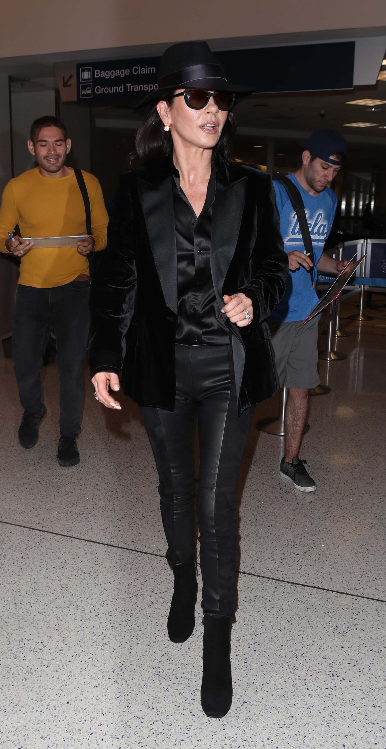 Catherine Zeta Jones at LAX