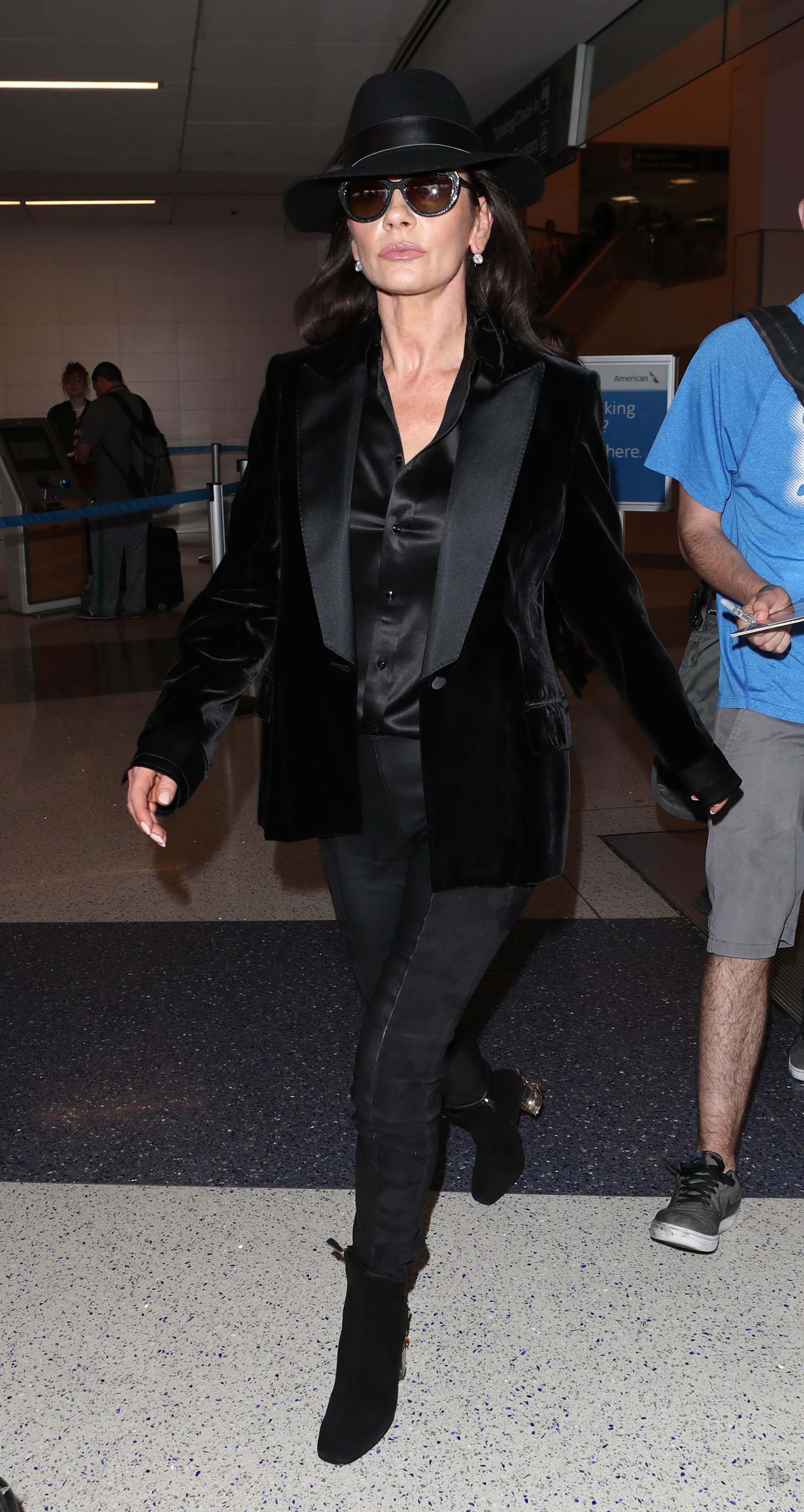 Catherine Zeta Jones at LAX