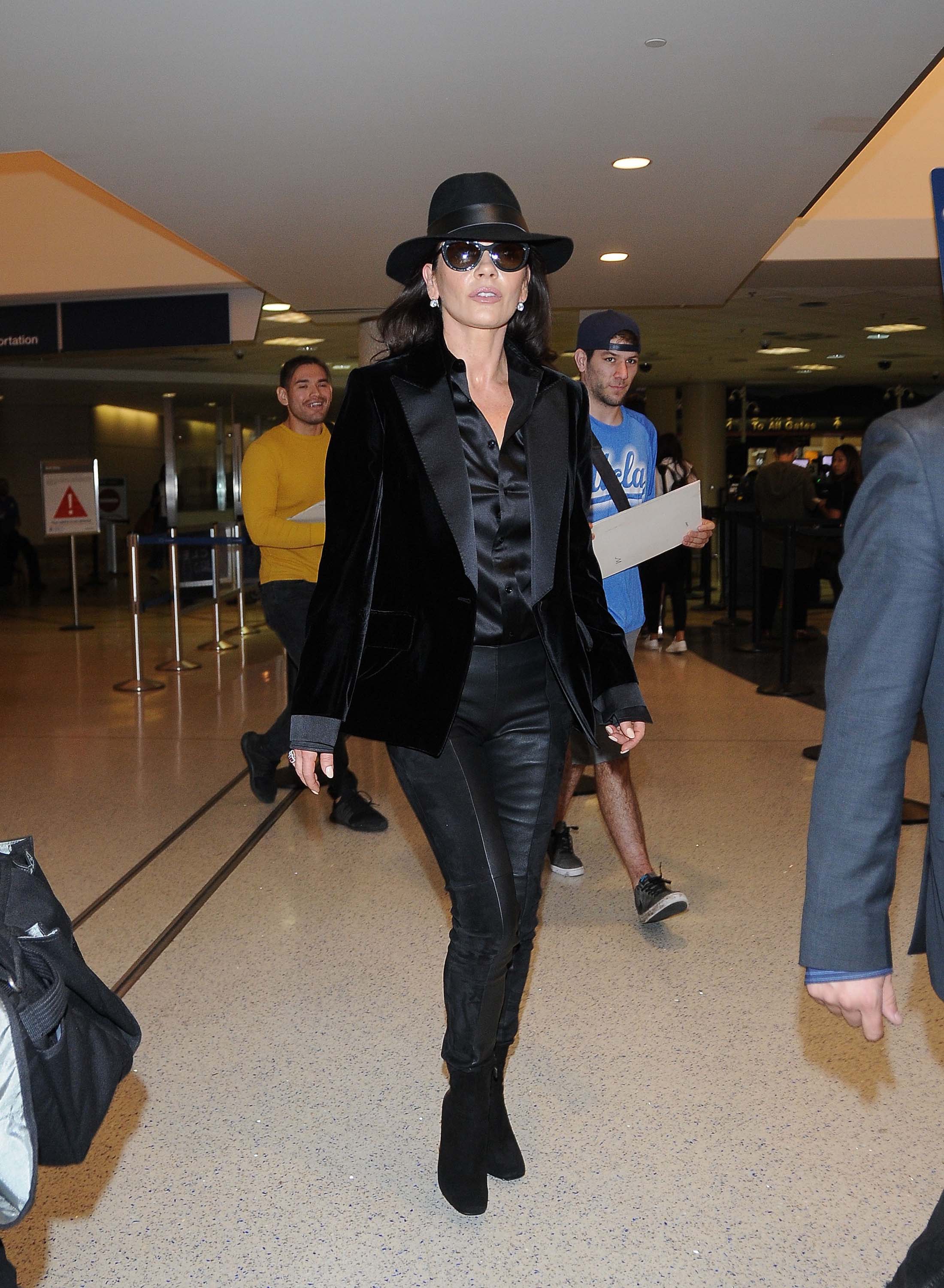 Catherine Zeta Jones at LAX