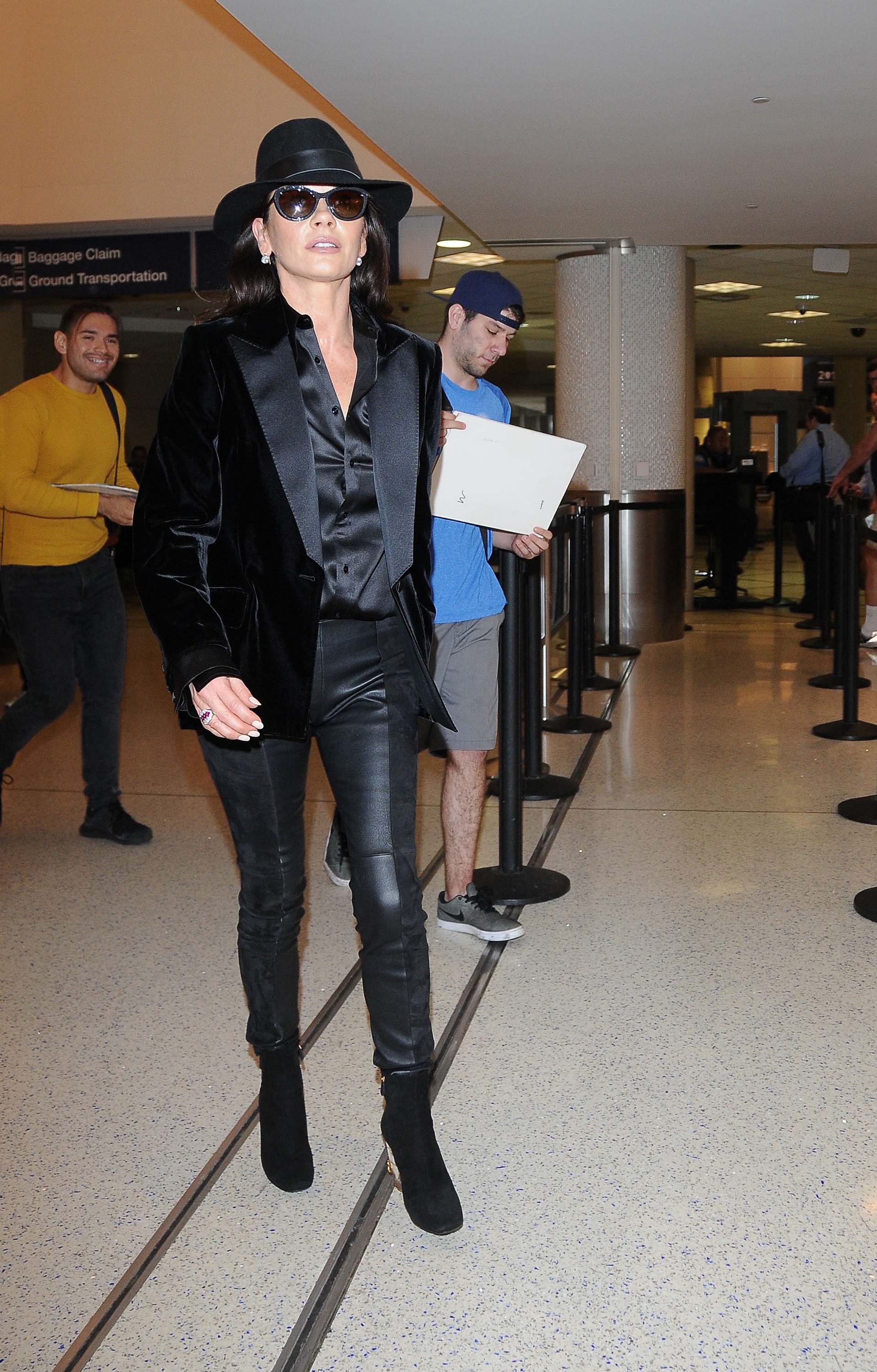 Catherine Zeta Jones at LAX