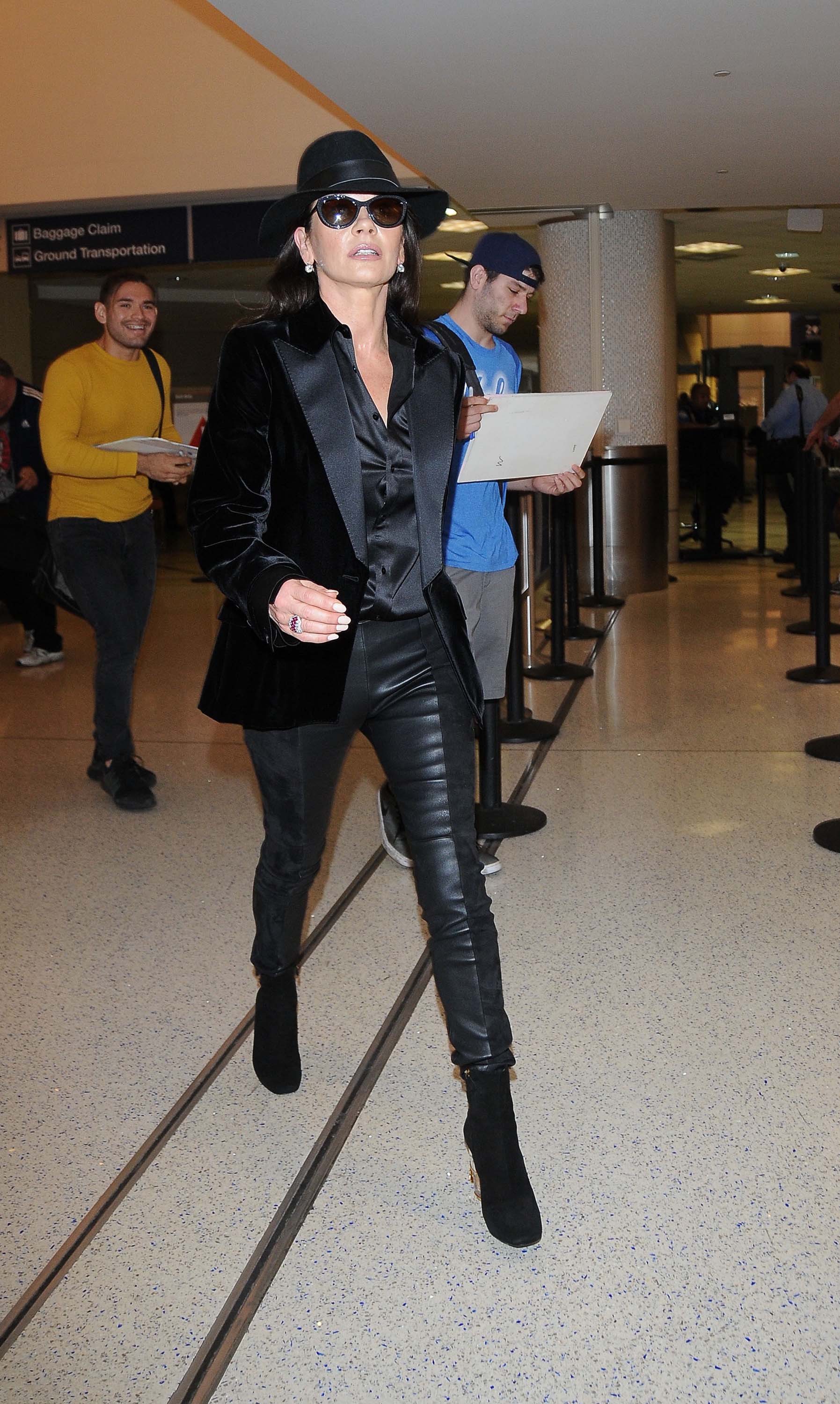 Catherine Zeta Jones at LAX