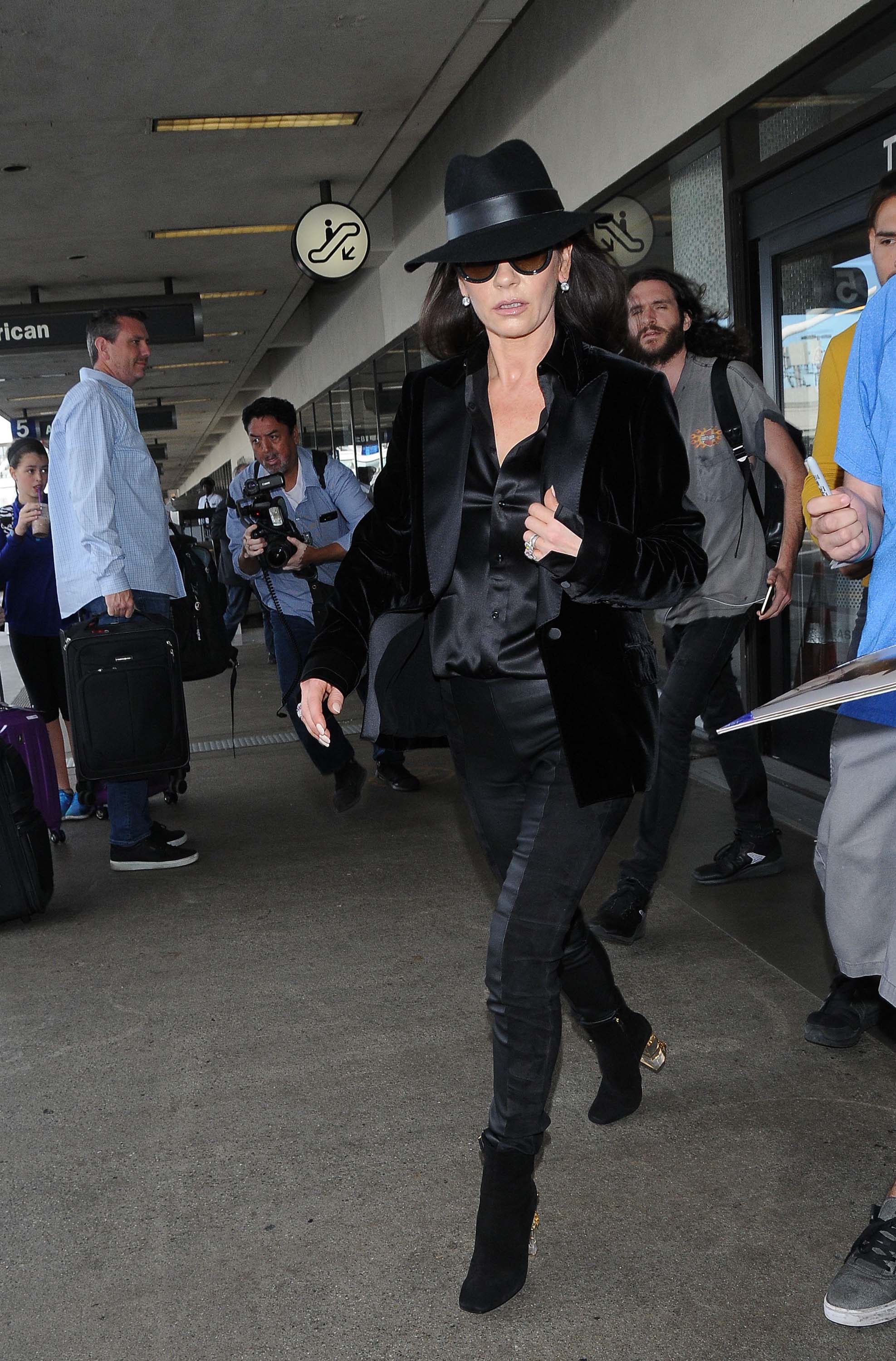 Catherine Zeta Jones at LAX