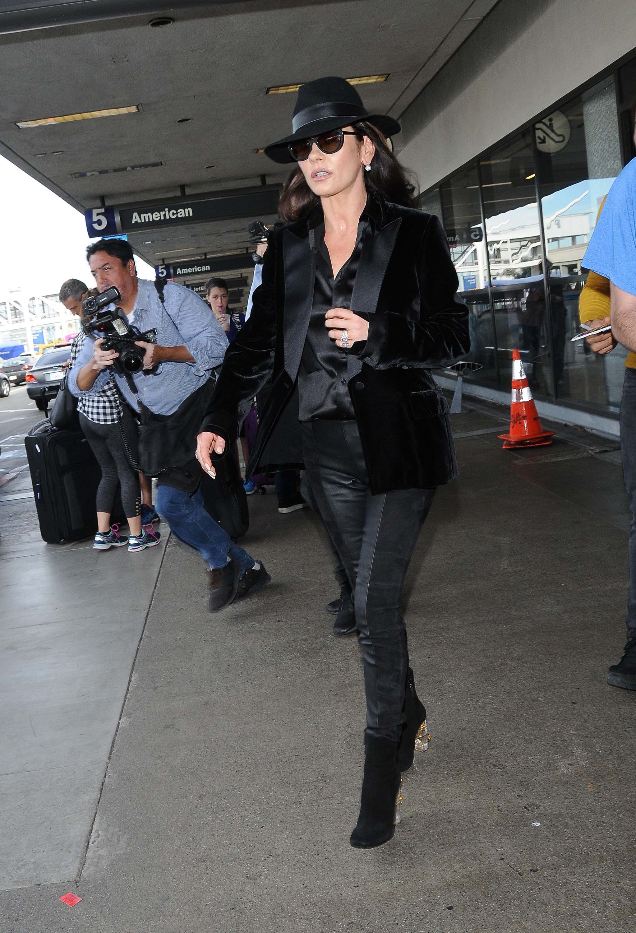 Catherine Zeta Jones at LAX