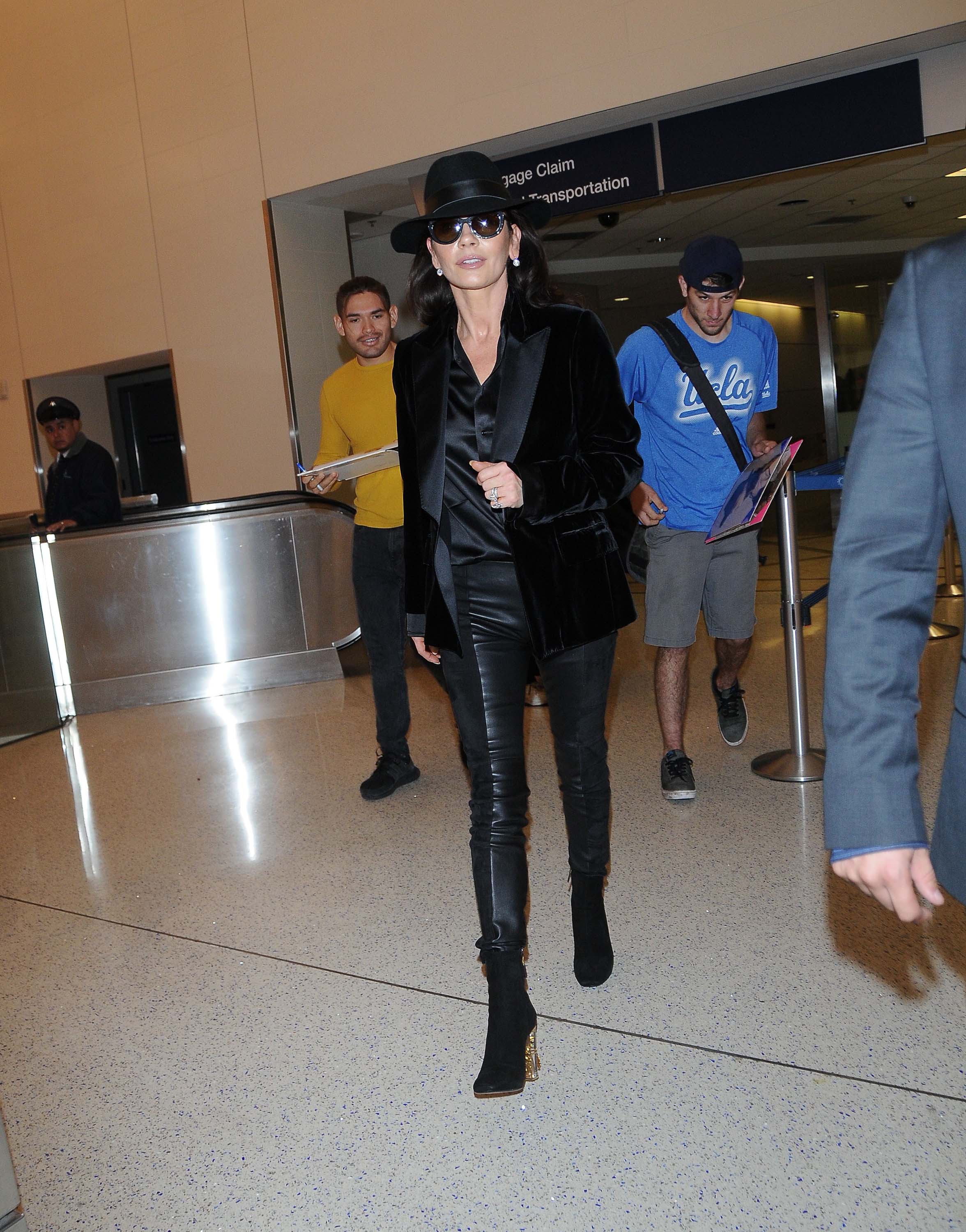 Catherine Zeta Jones at LAX