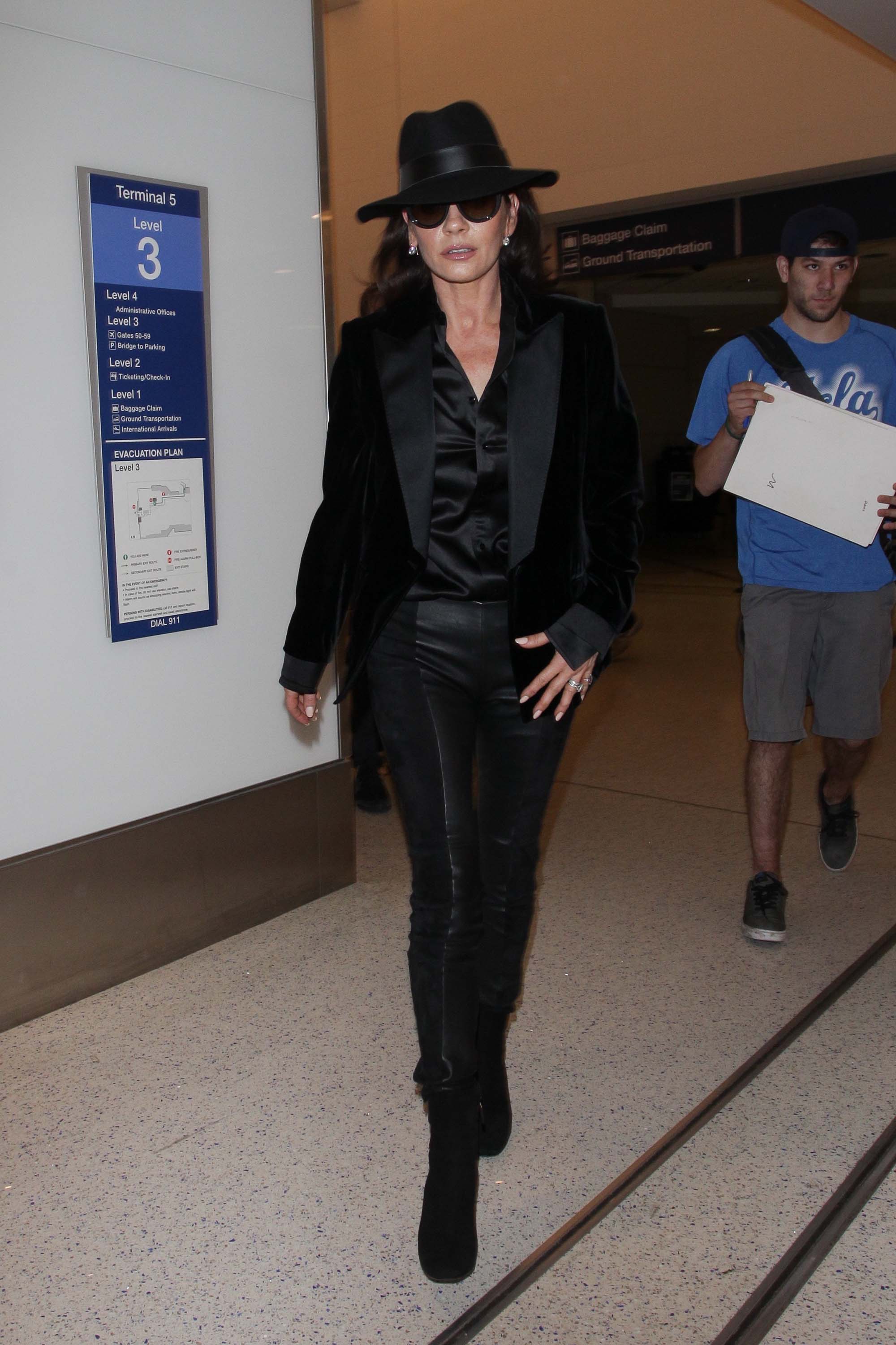 Catherine Zeta Jones at LAX