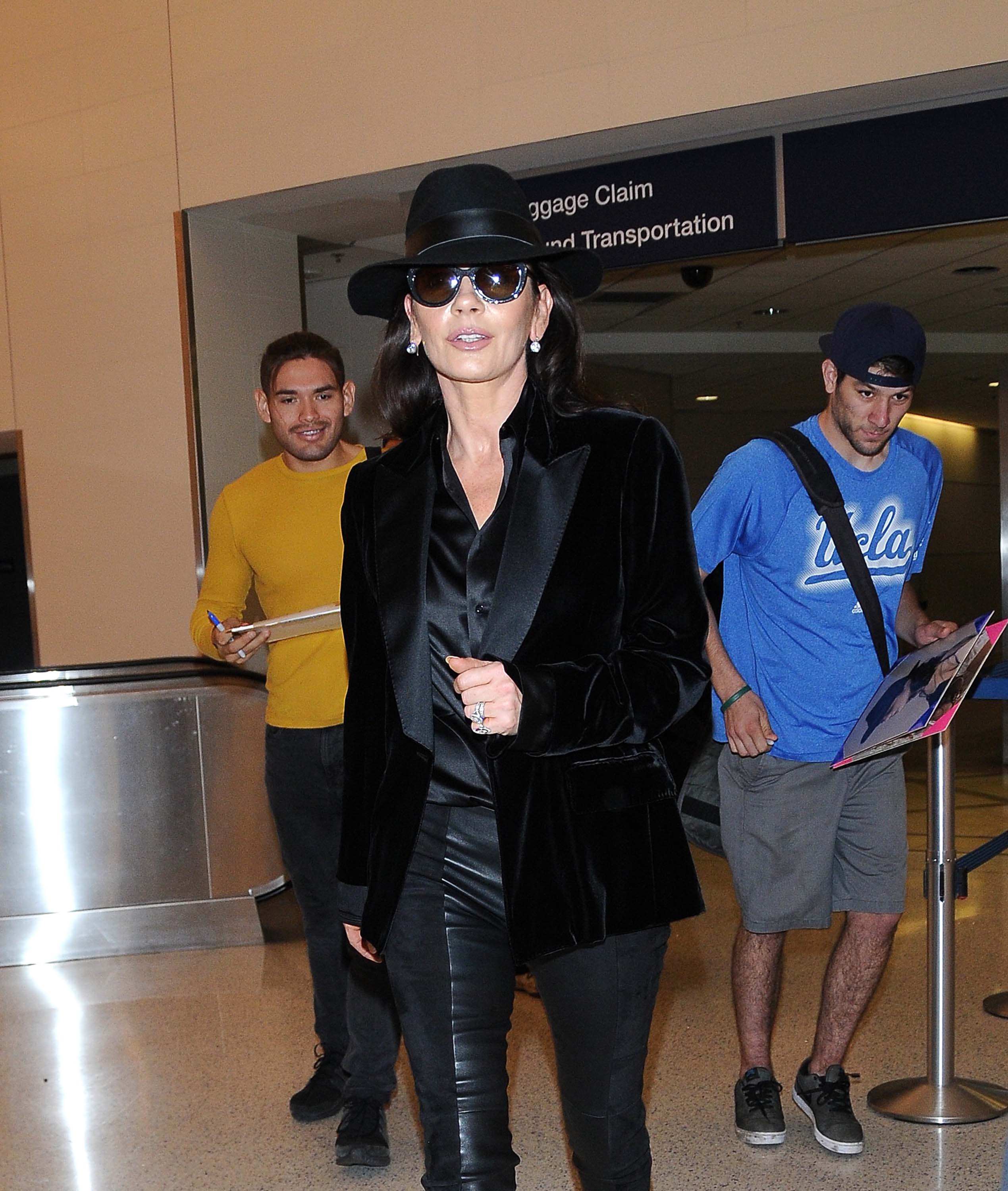 Catherine Zeta Jones at LAX