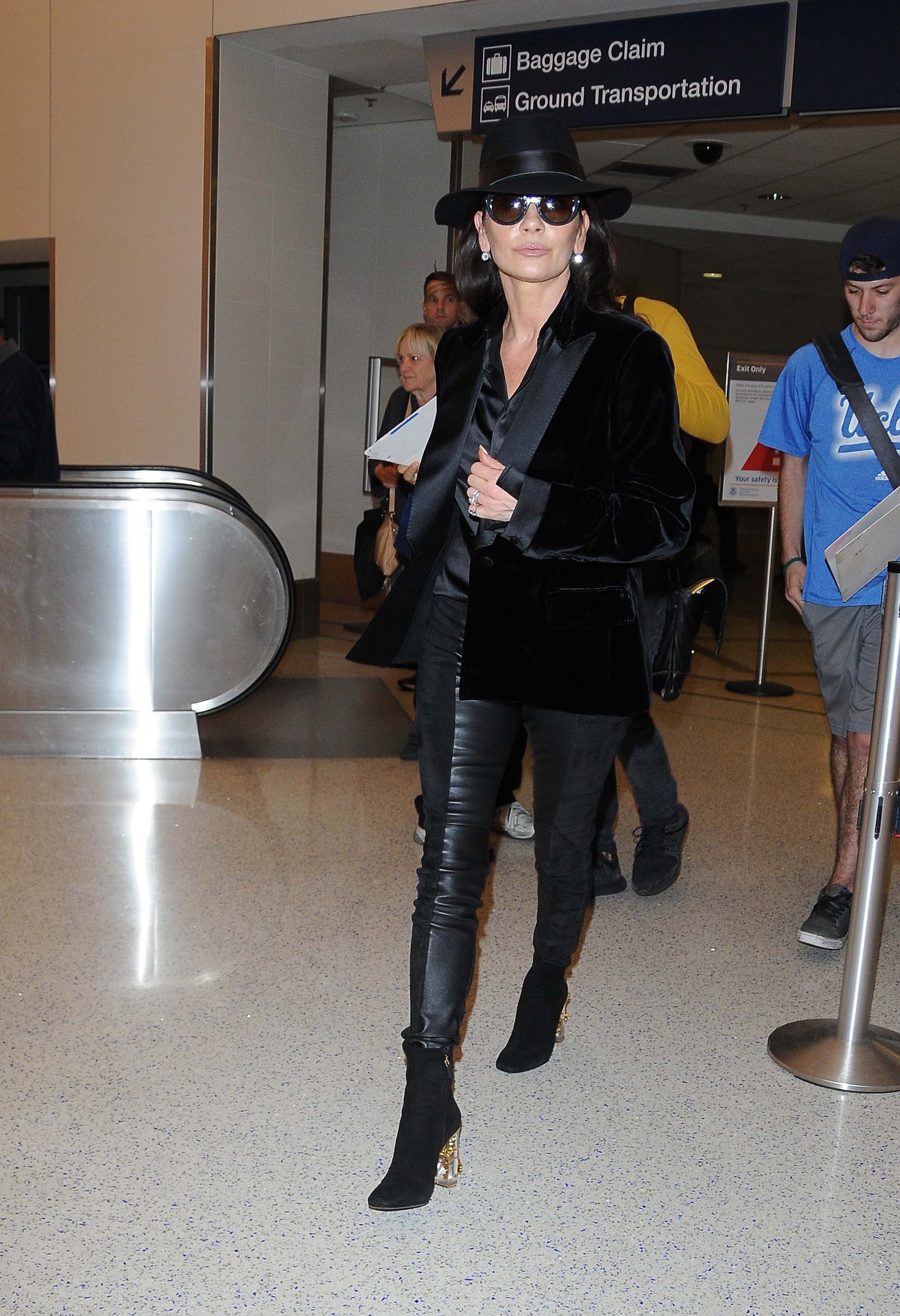 Catherine Zeta Jones at LAX