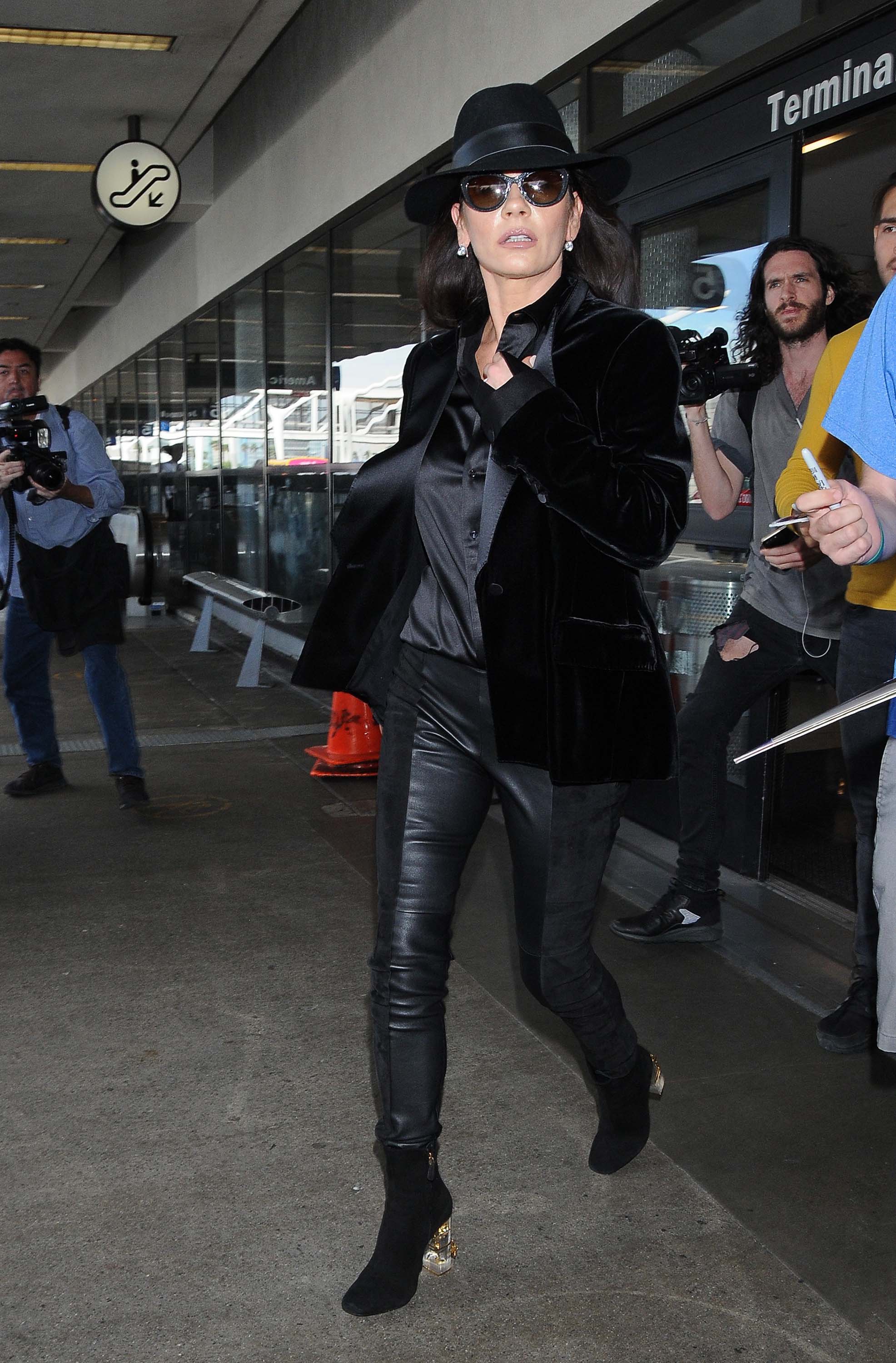 Catherine Zeta Jones at LAX