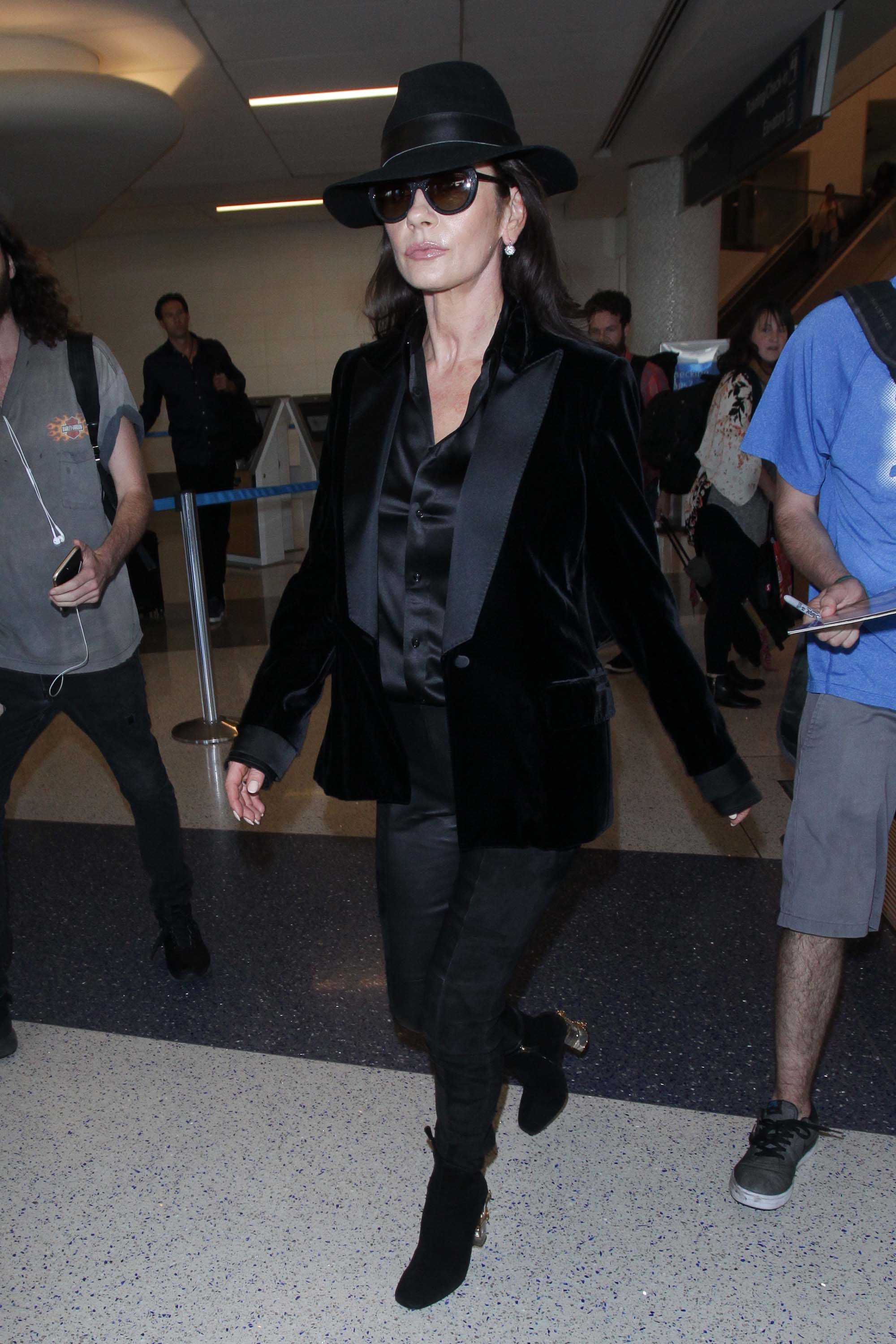 Catherine Zeta Jones at LAX