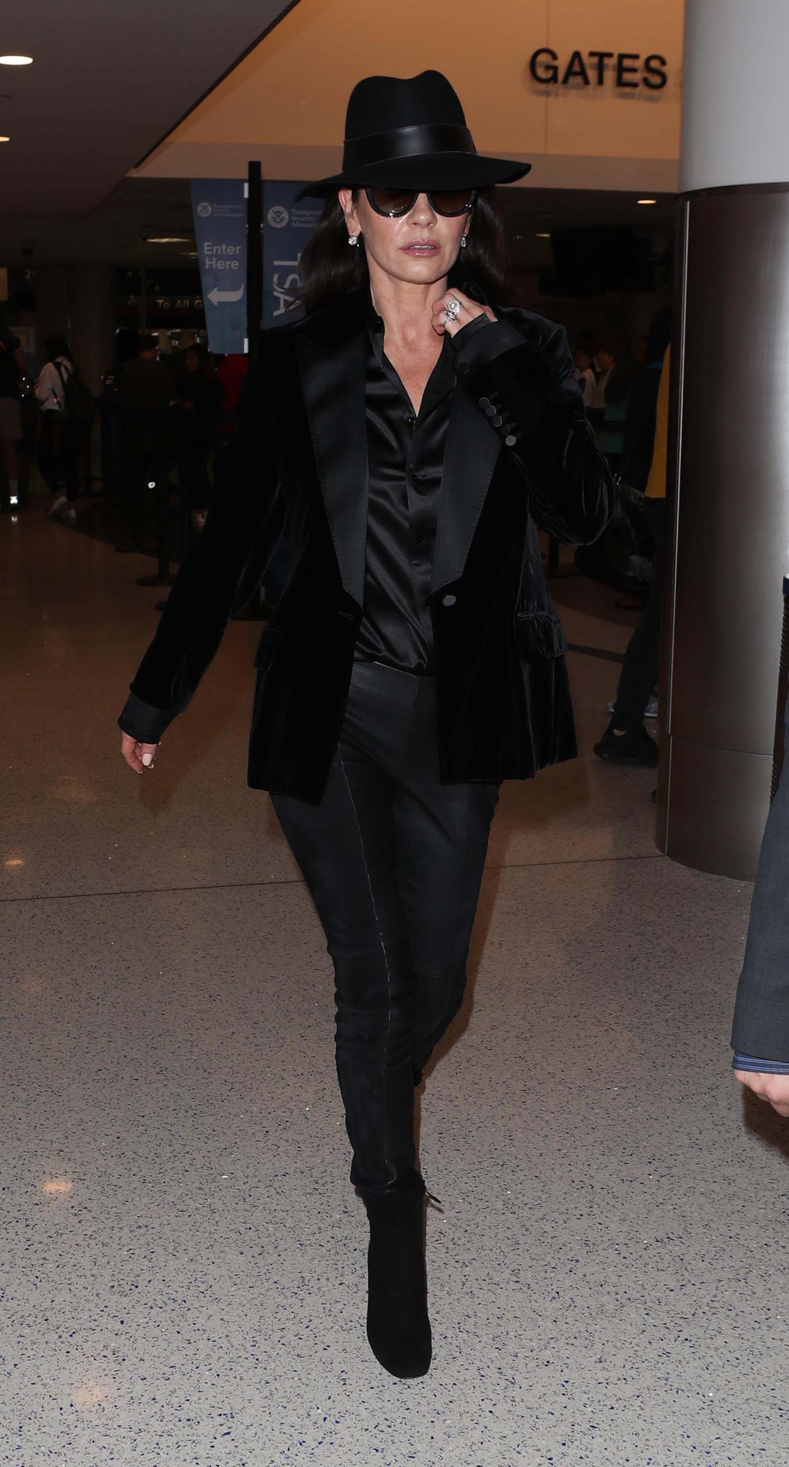 Catherine Zeta Jones at LAX