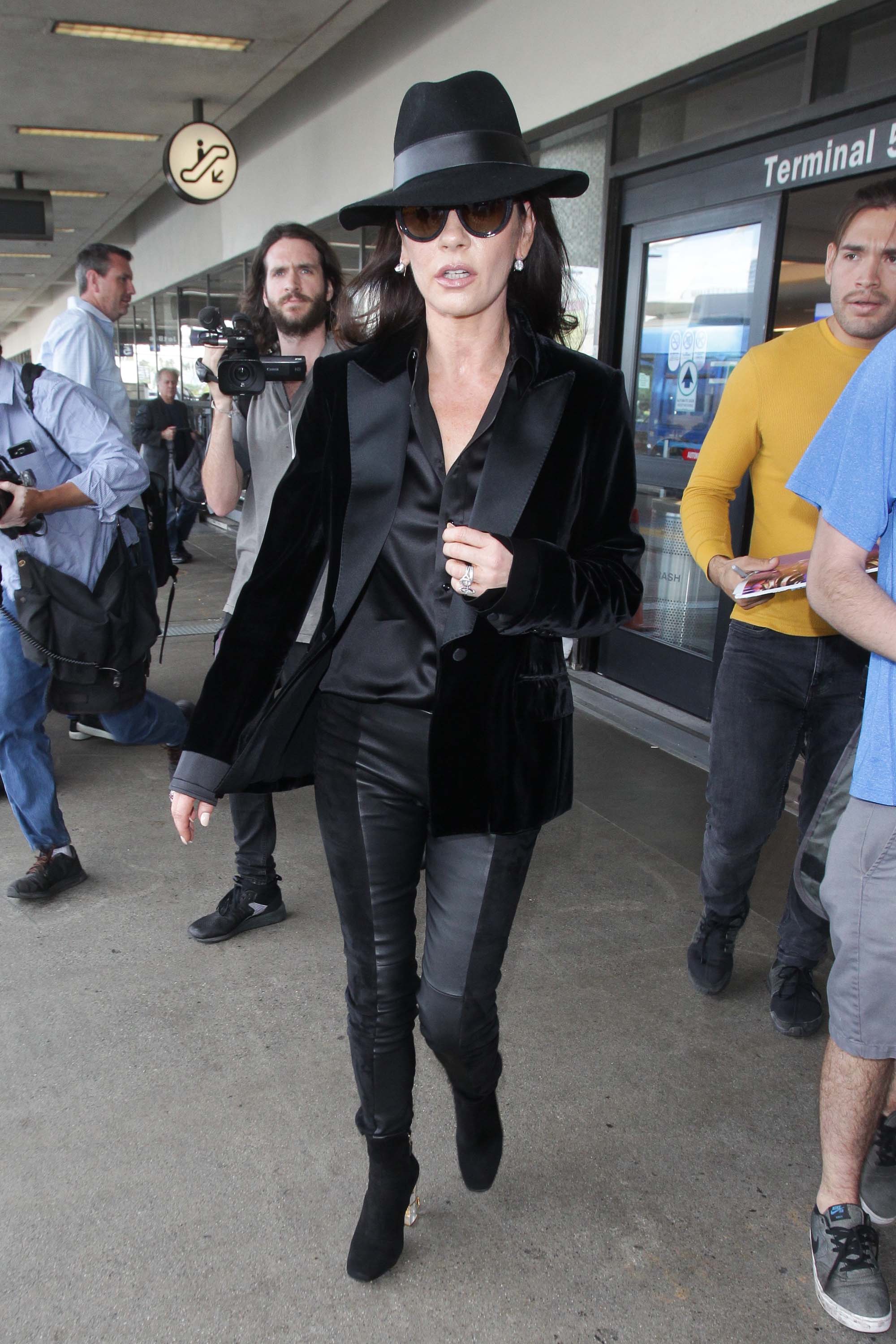 Catherine Zeta Jones at LAX