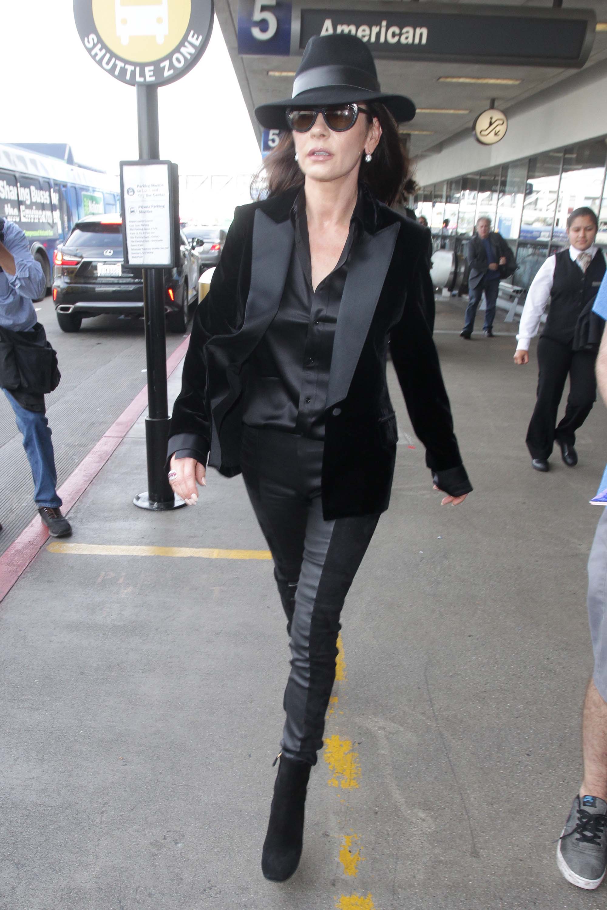 Catherine Zeta Jones at LAX