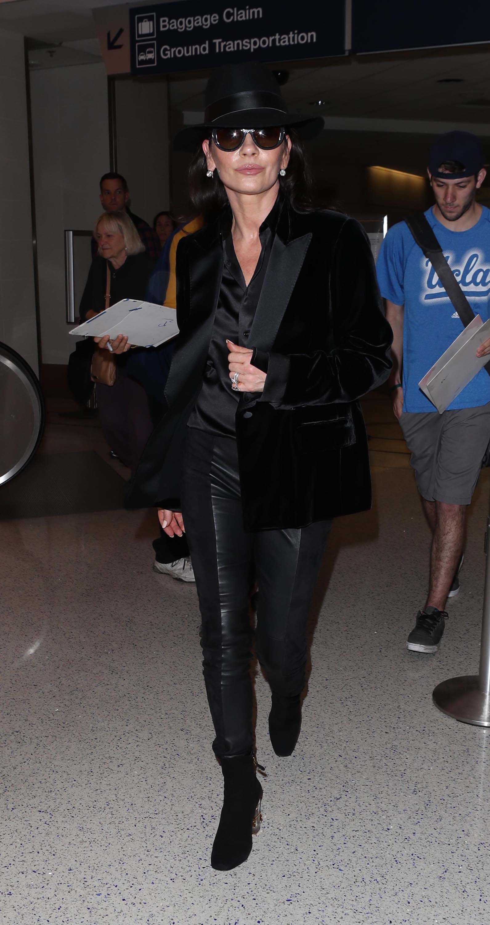 Catherine Zeta Jones at LAX