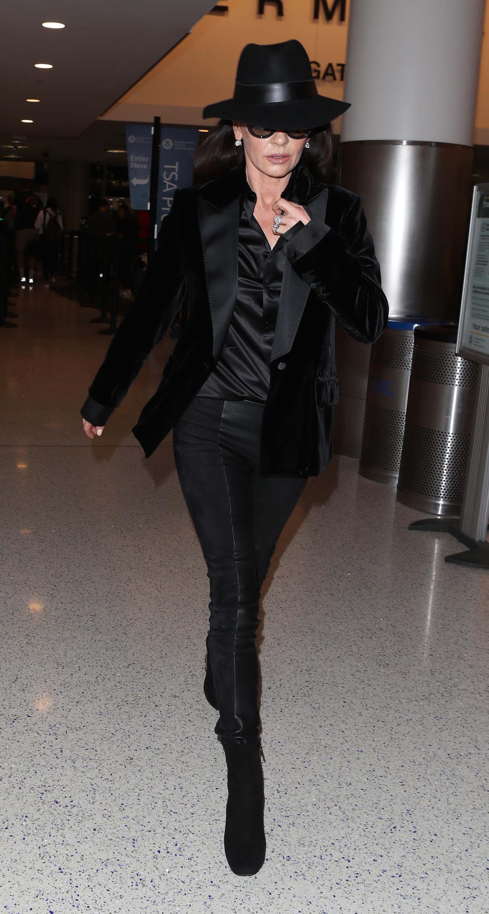 Catherine Zeta Jones at LAX