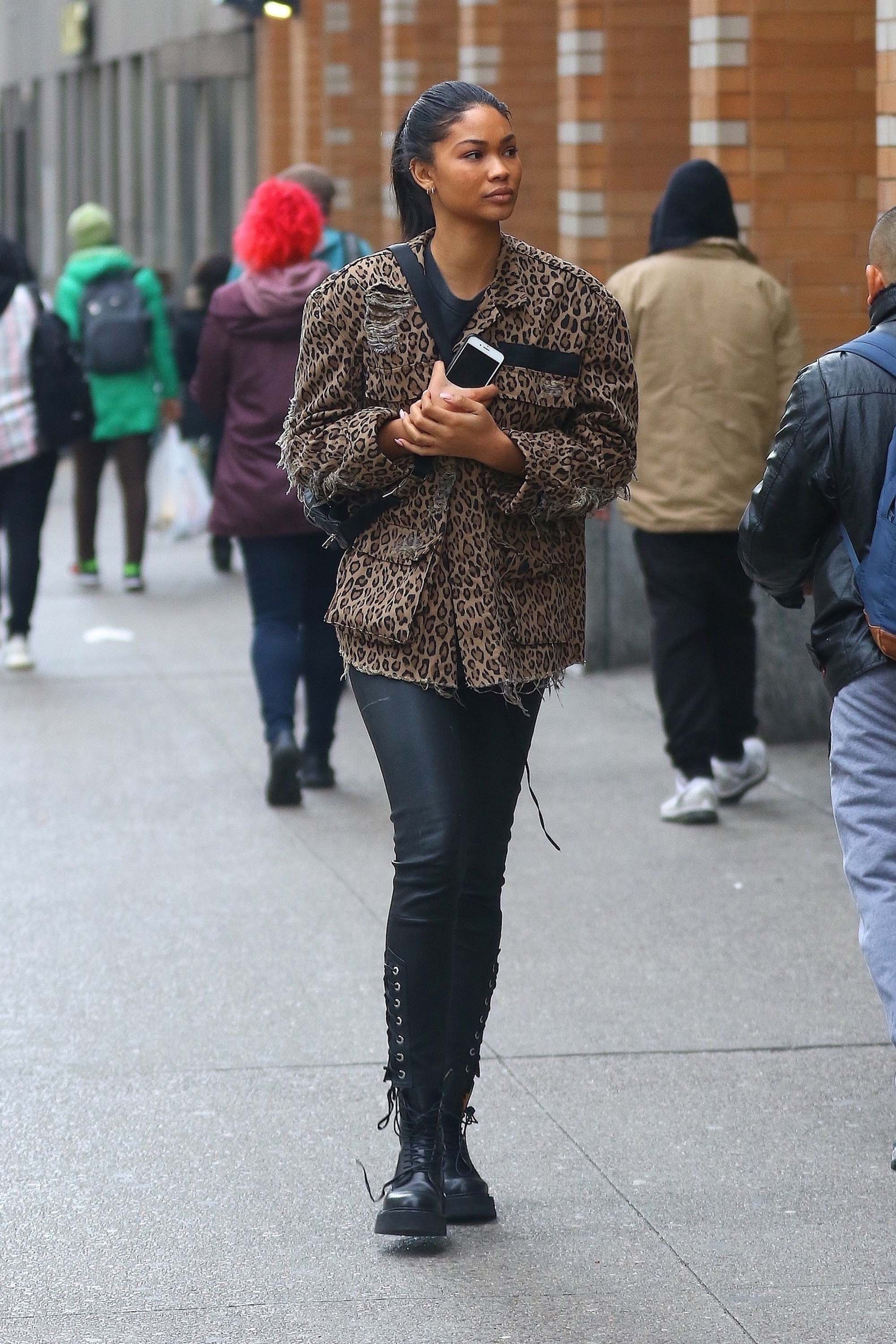Chanel Iman out in NYC