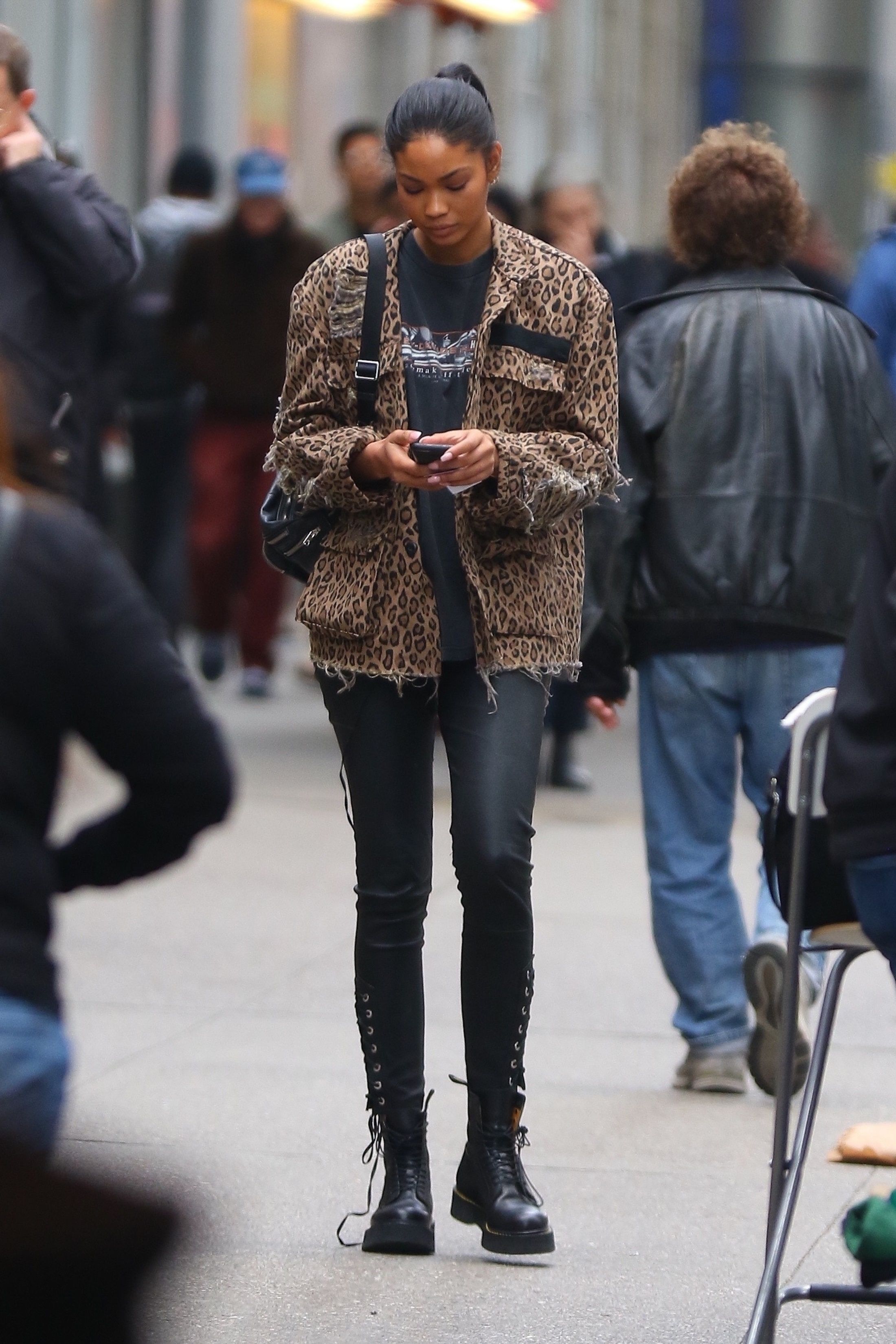 Chanel Iman out in NYC