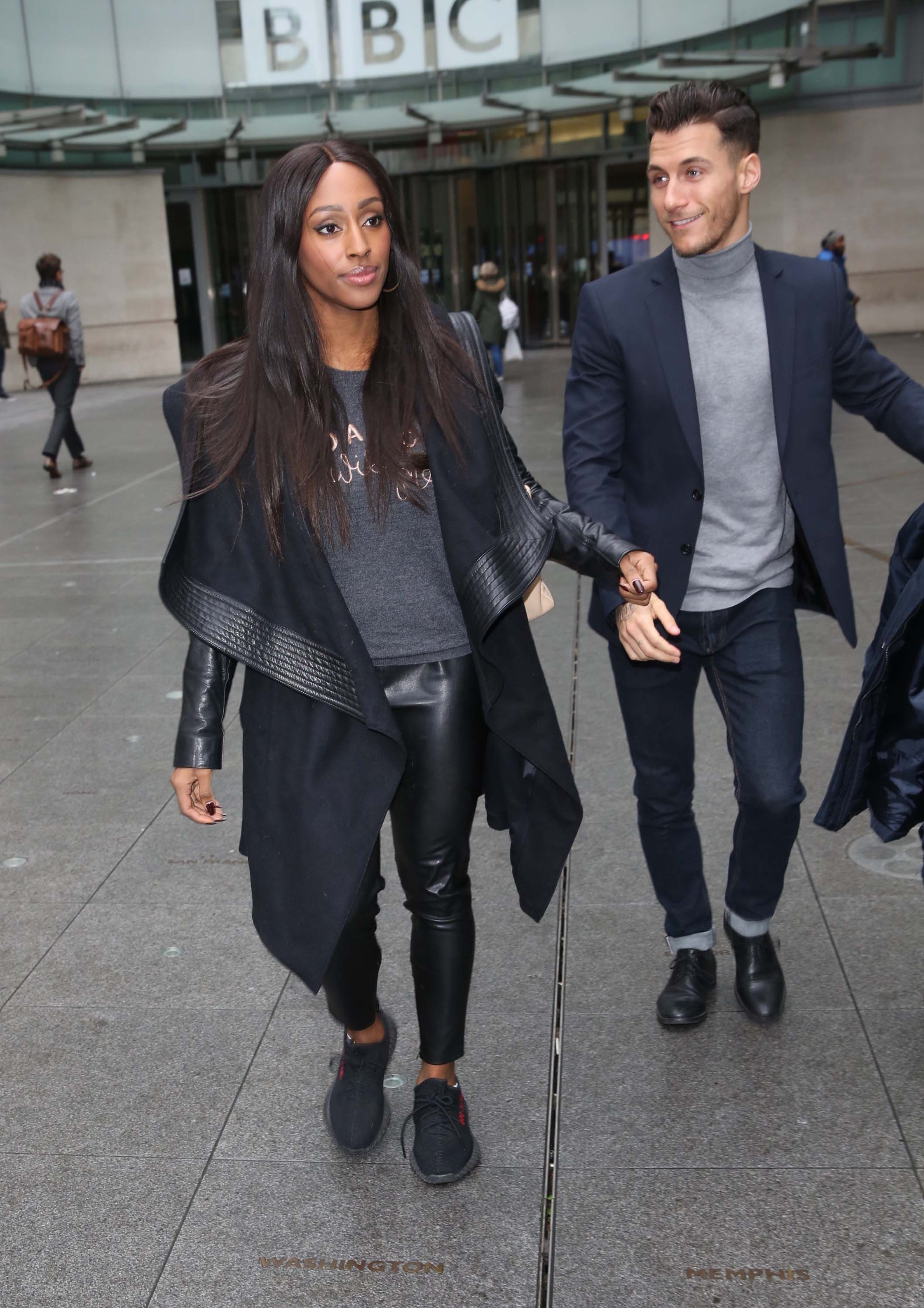 Alexandra Burke spotted leaving BBC Studios