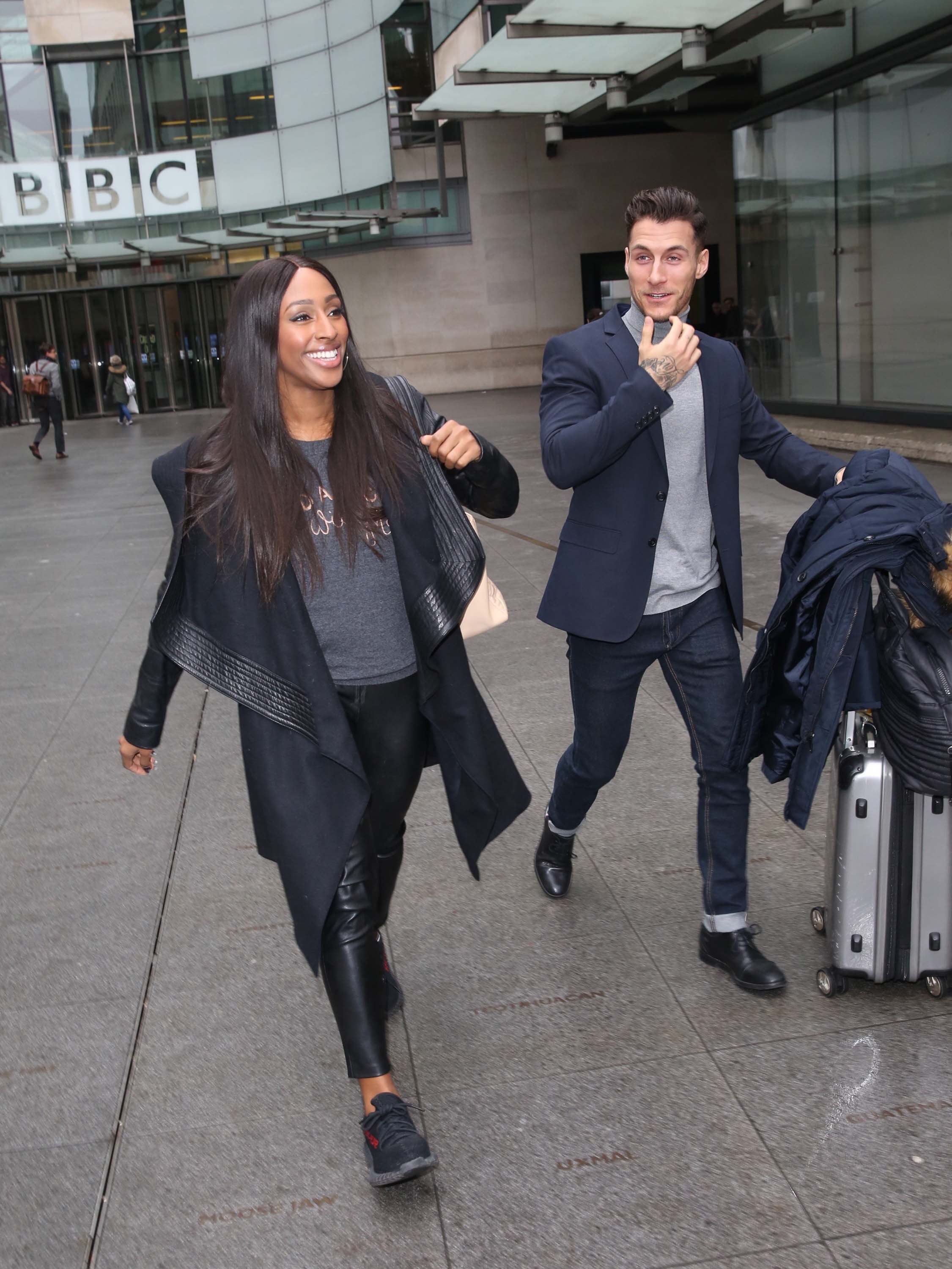 Alexandra Burke spotted leaving BBC Studios