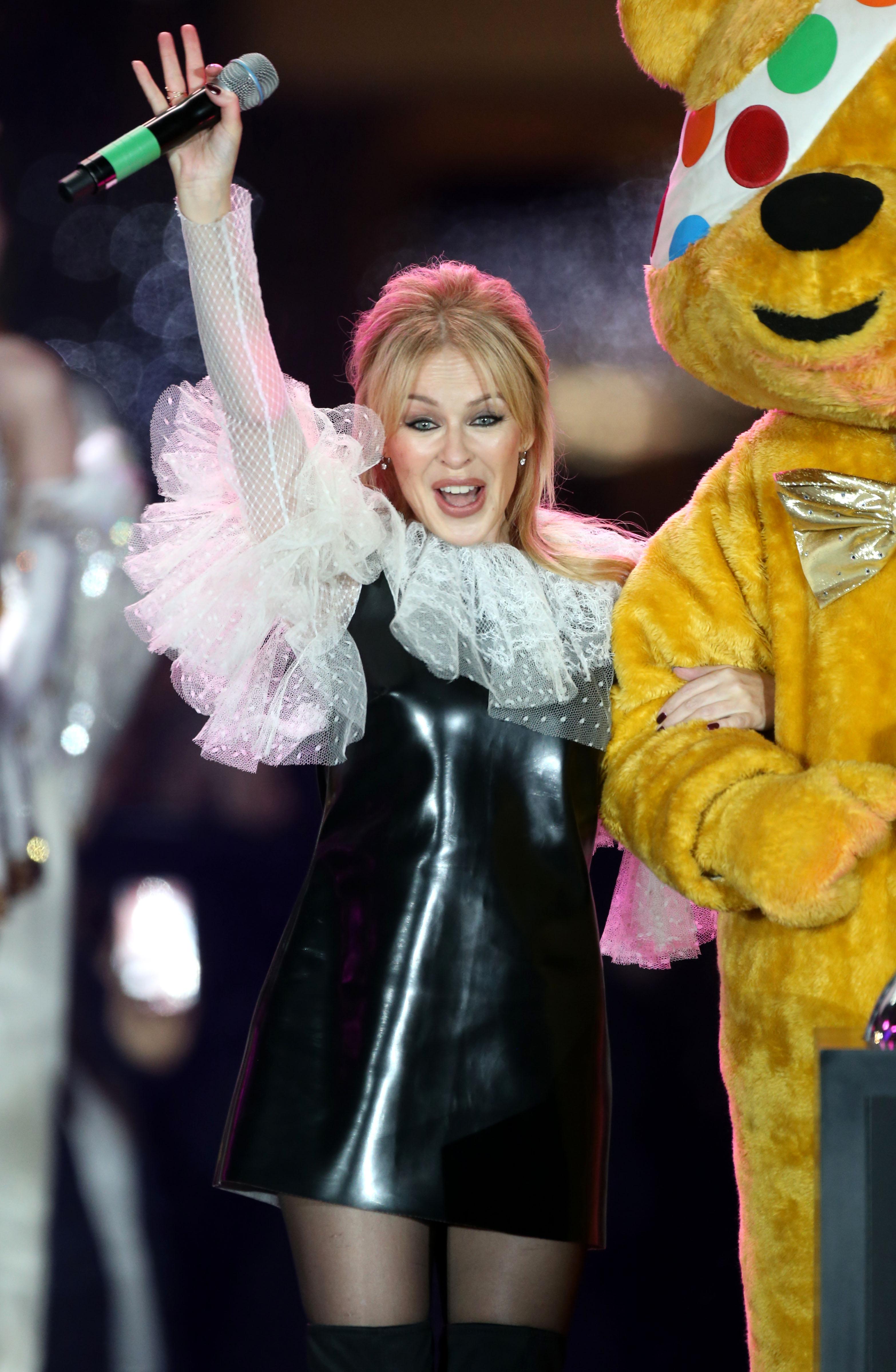 Kylie Minogue attends Covent Garden Christmas Switch On
