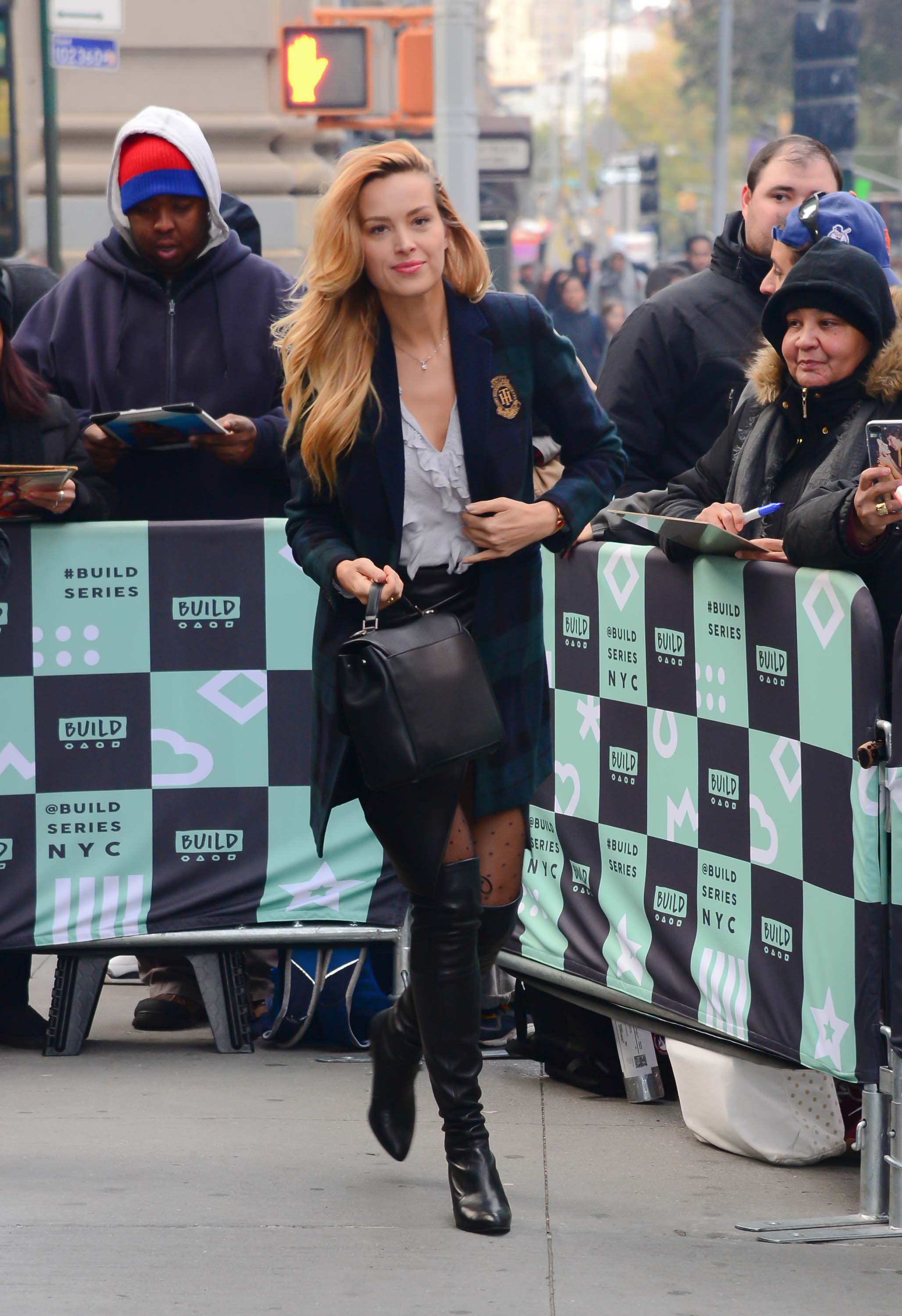 Petra Nemcova arrives at AOL build Show