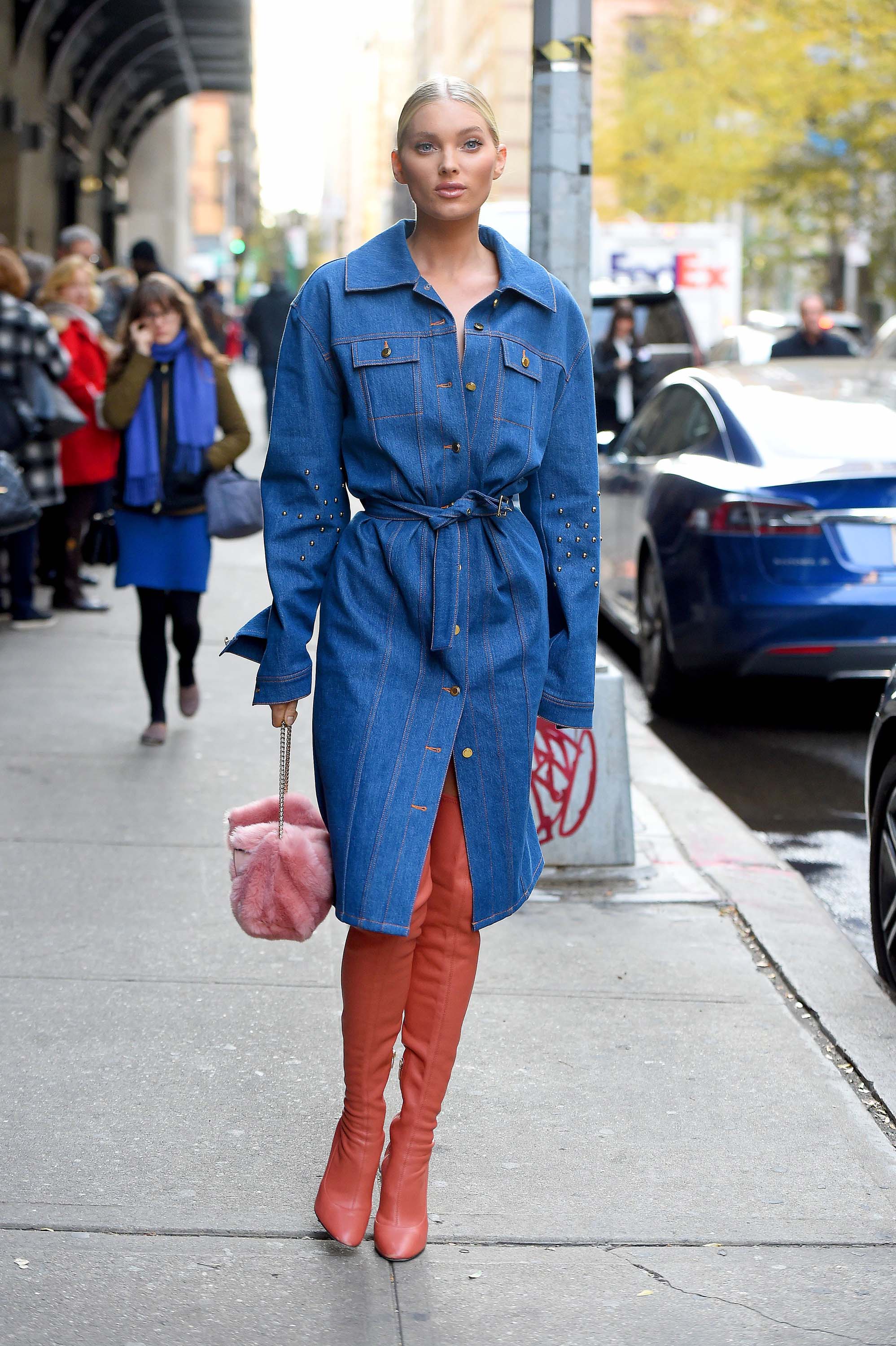 Elsa Hosk out in NYC