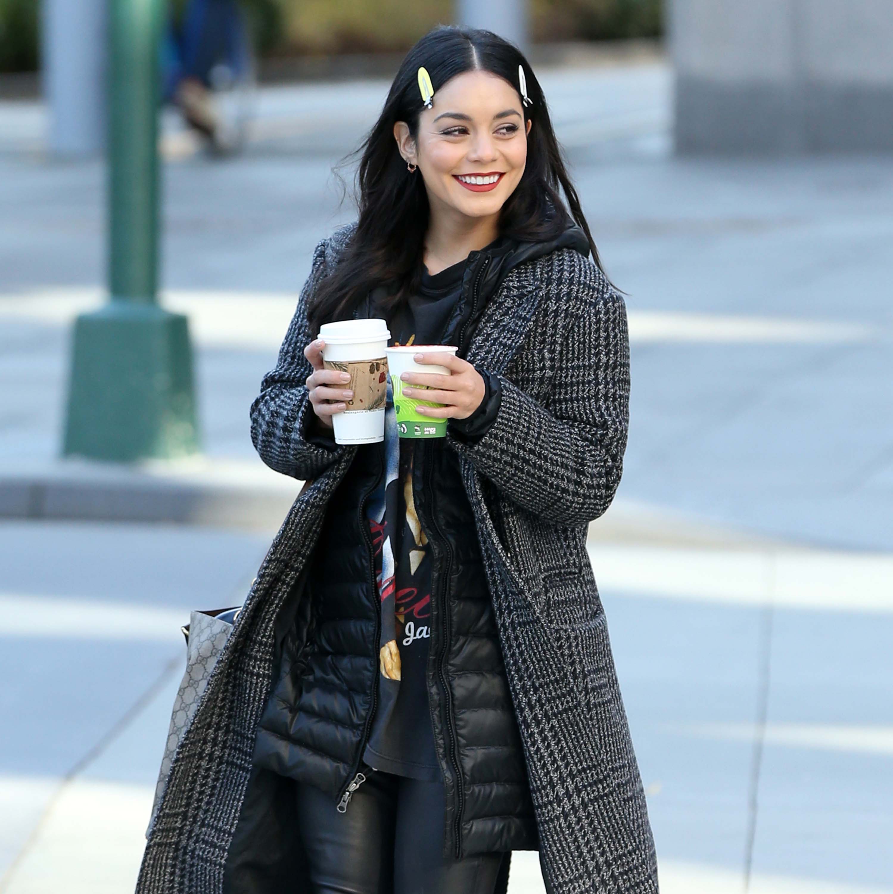 Vanessa Hudgens on the set of ‘Second Act’