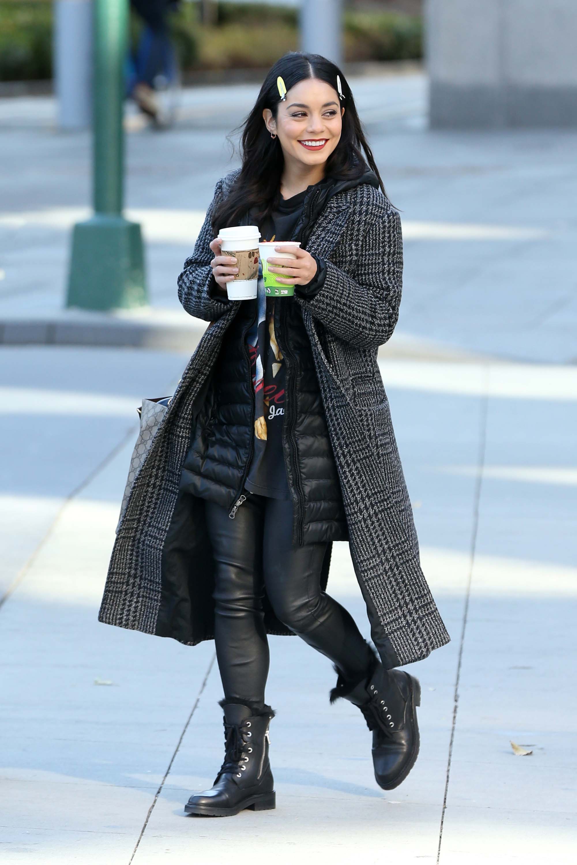 Vanessa Hudgens on the set of ‘Second Act’